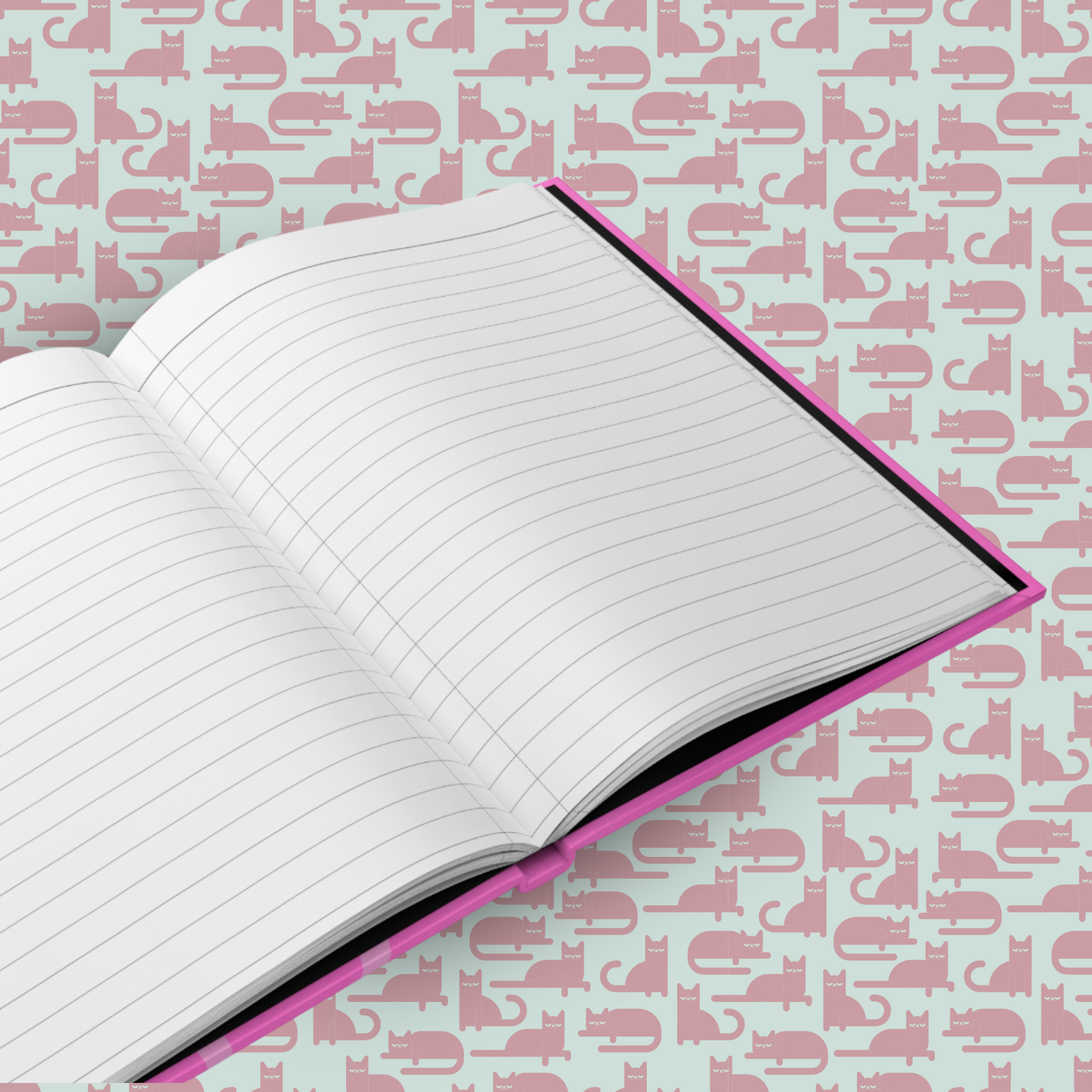 Cat-ifornia Roll Hardcover Journal Notebook Matte | Cute Cat Journal | Sushi Themed Blank Lined Notepad | Kawaii Sushi Cat Diary