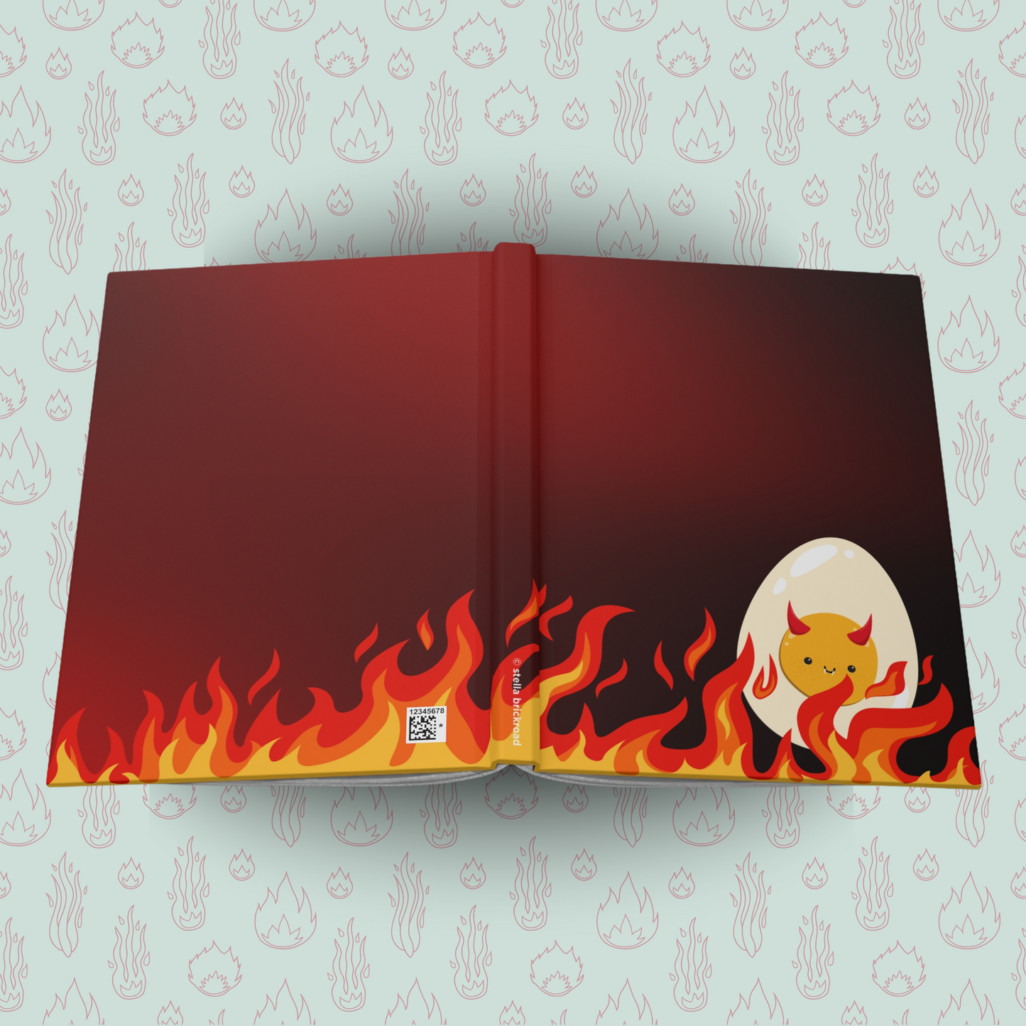 Deviled Egg of Darkness Hardcover Journal Notebook Matte | Cute Creepy Diary | Weirdcore Subversive Blank Lined Notebook