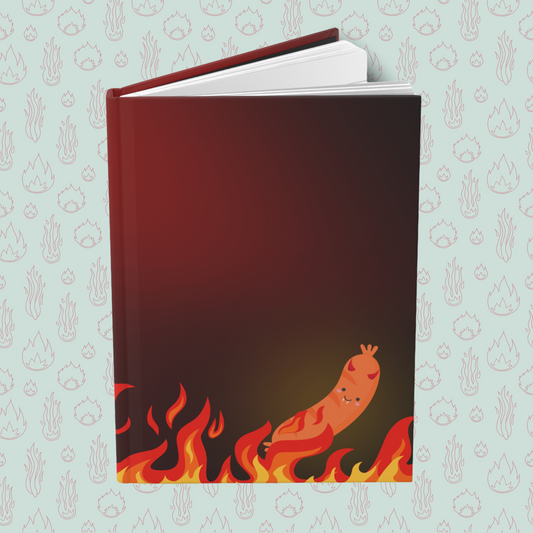 Sizzled Sausage of Darkness Hardcover Journal Notebook Matte | Cute Creepy Diary | Weirdcore Subversive Blank Lined Notebook