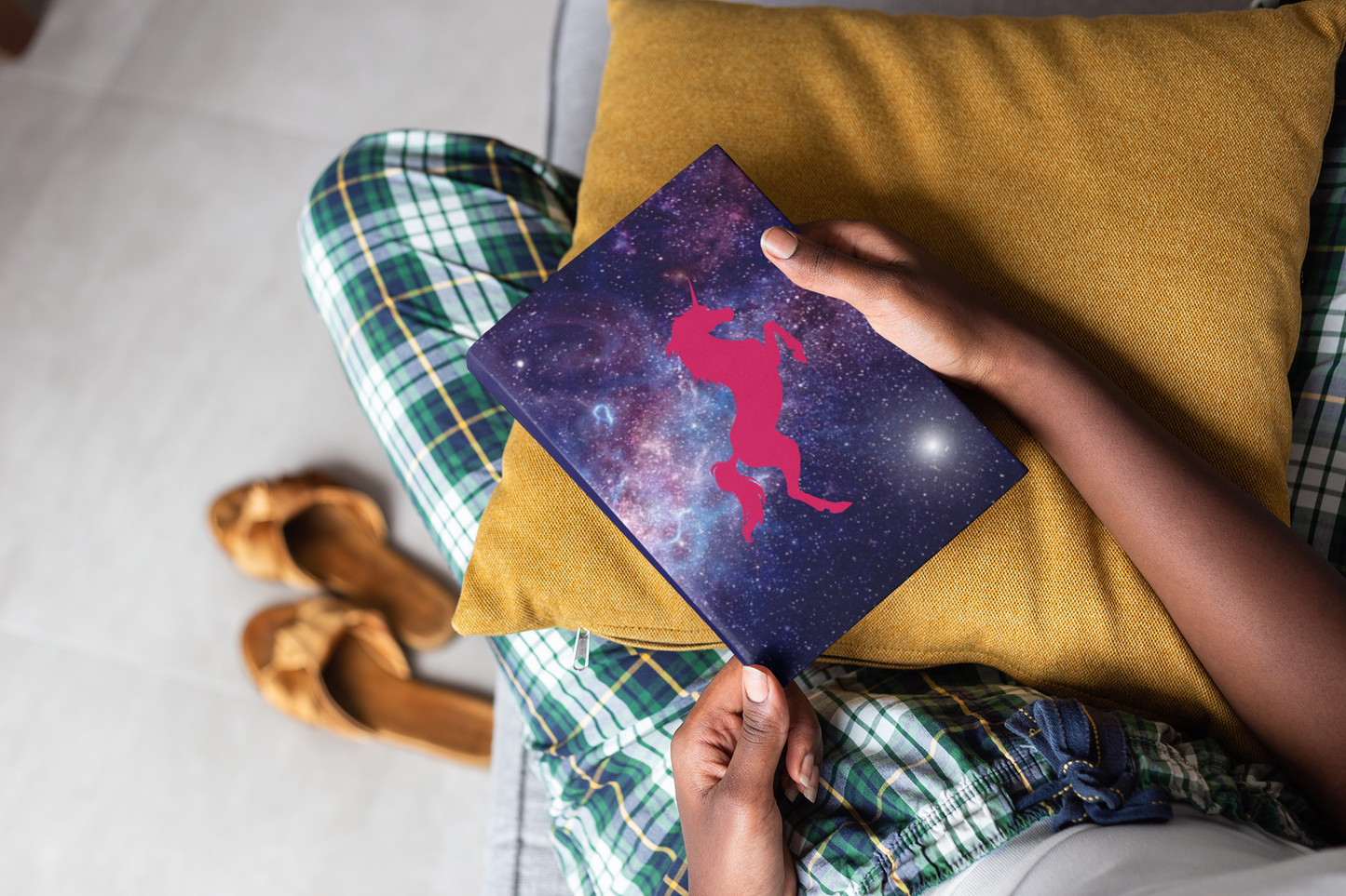 Cosmic Unicorn Chronicles Hardcover Notebook Journal Matte | Cosmic Themed Journal | Unicorn in Galaxies Diary | Stars in the Universe Notepad