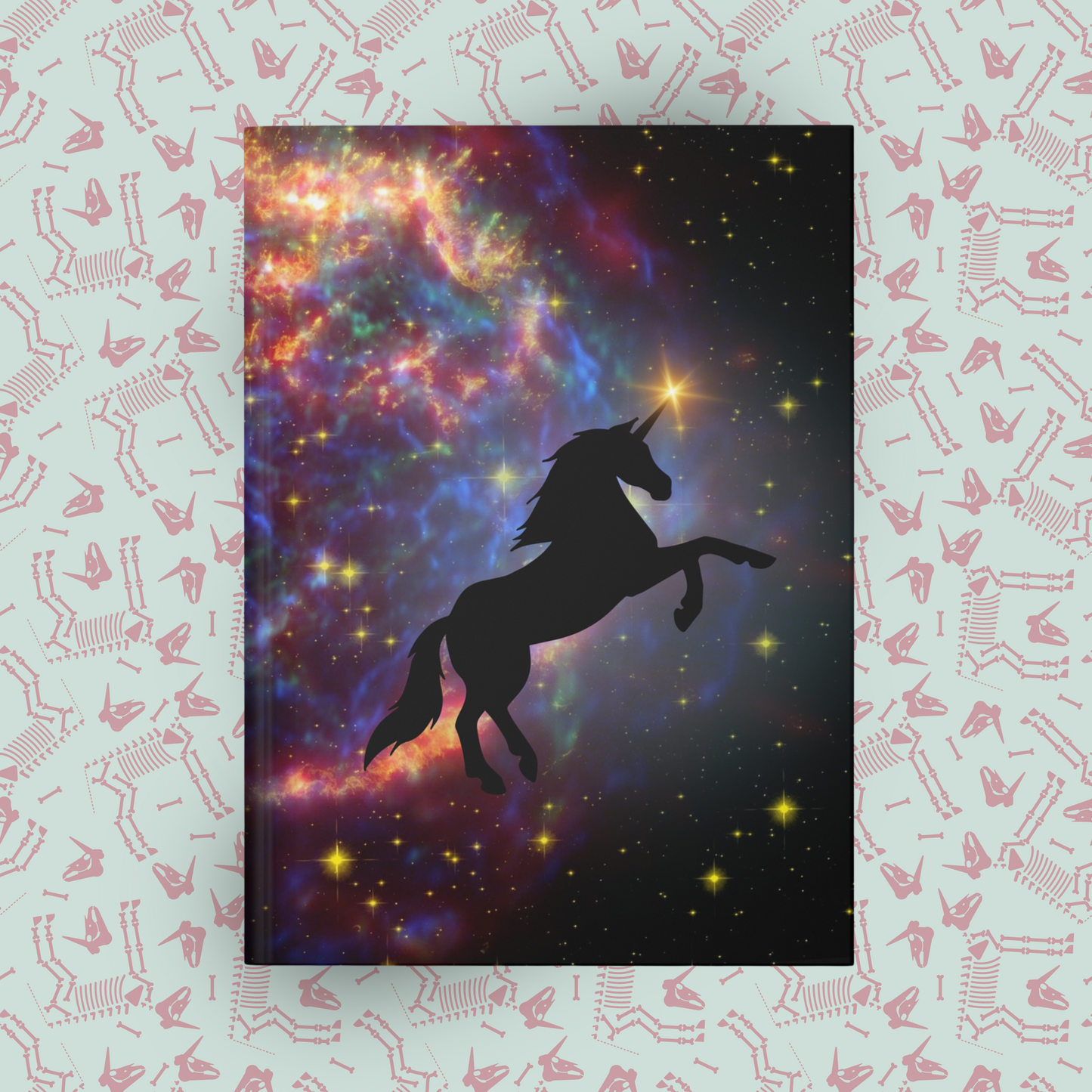 Astral Unicorn Wonders Hardcover Journal Notebook Matte | Cosmic Themed Journal | Unicorn in Galaxies Diary | Stars in the Universe Notepad