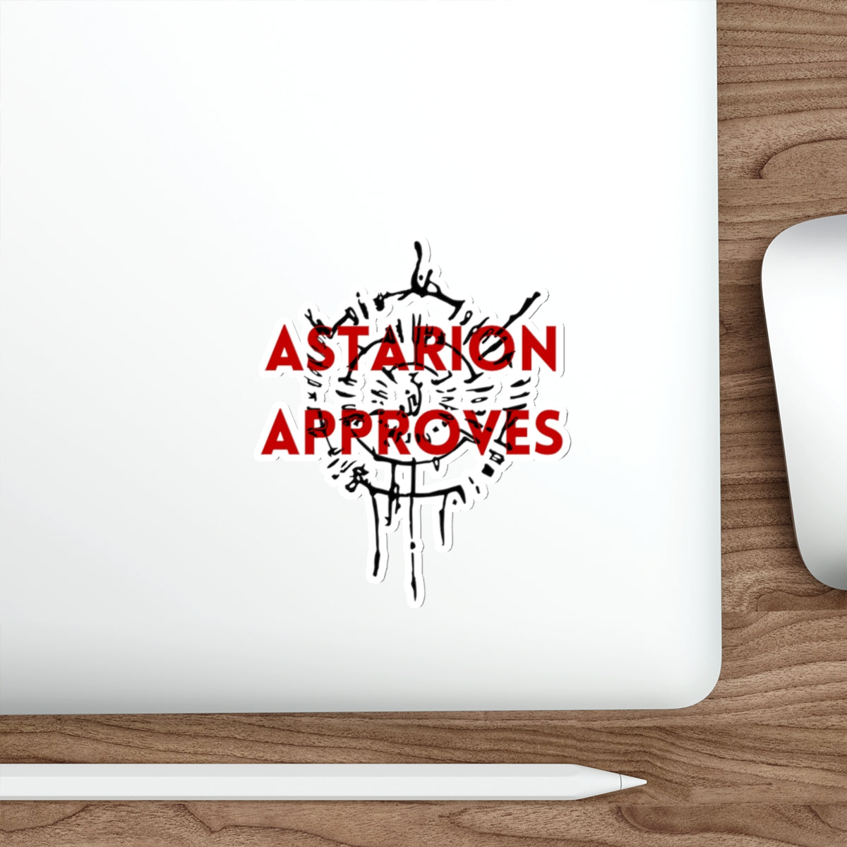 Astarion Approves Overlay Die-Cut Sticker | Video Game Merch | Astarion Infernal Brand Sticker | BG3 Merch | Sexy Emo Vampire Gift | Elf Rogue RPG Character Sticker