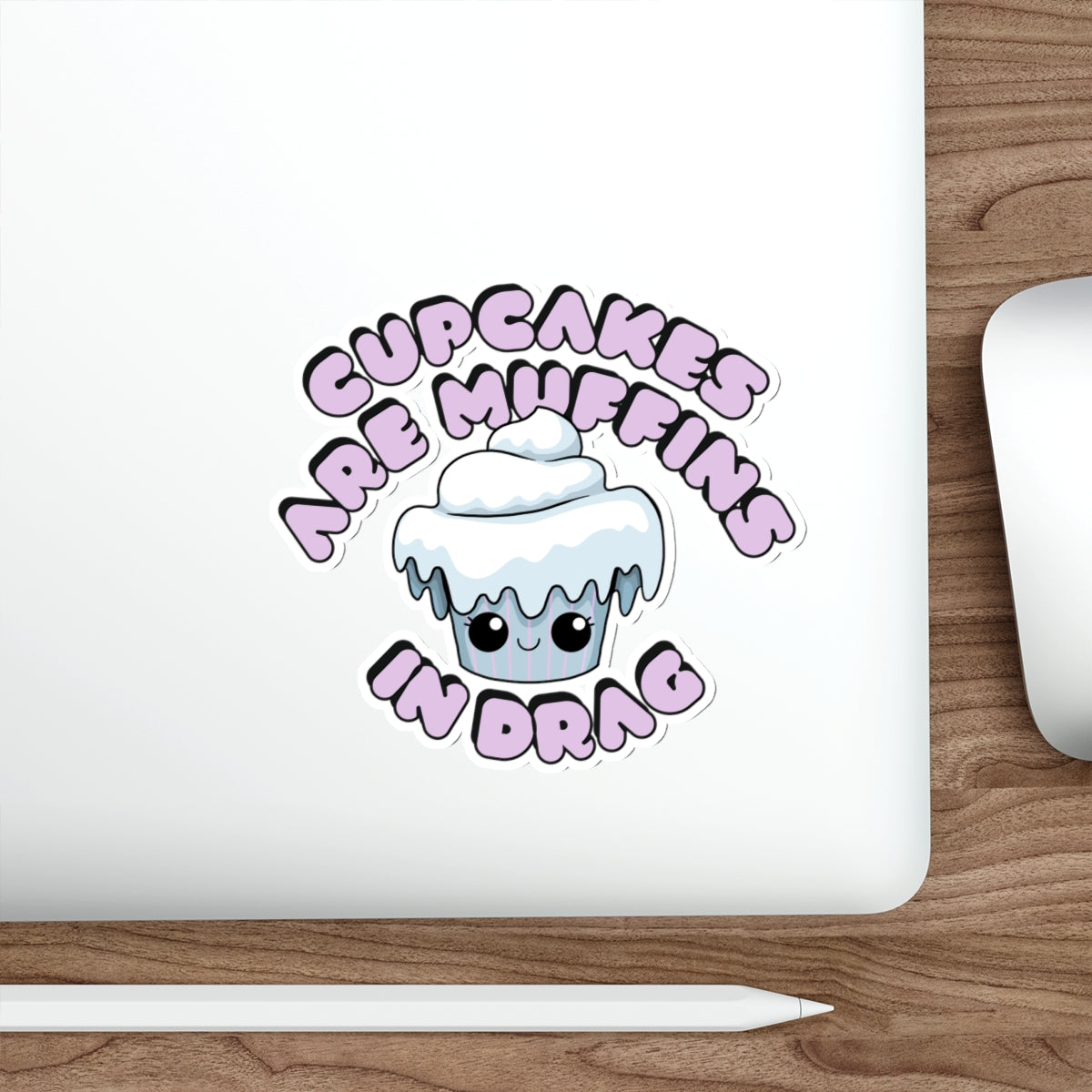 Frozen Drag Cupcake Couture Die-Cut Sticker | Cupcakes are Muffins in Drag | Drag Queen Stickers | Spooky Halloween Pastry | Monster Cupcake Madness