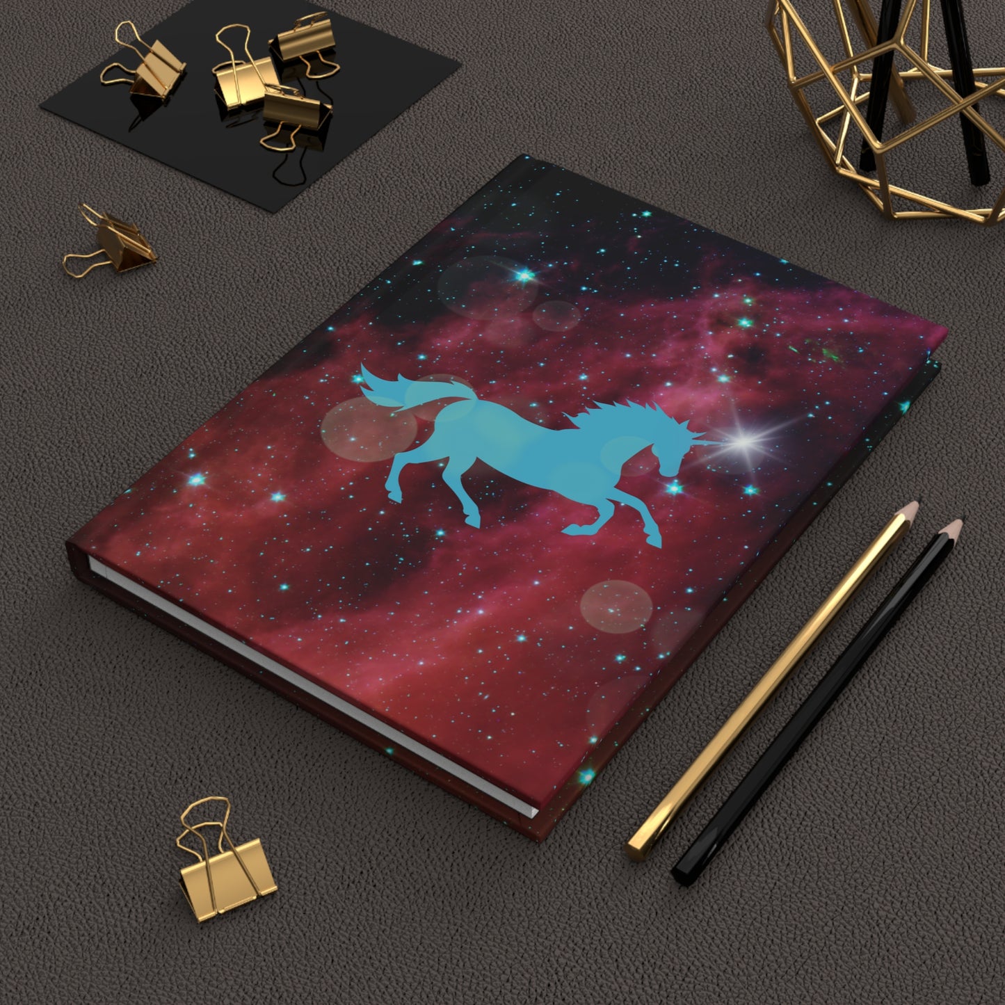 Unicorn Constellations Hardcover Journal Notebook Matte | Cosmic Themed Journal | Unicorn in Galaxies Diary | Stars in the Universe Notepad