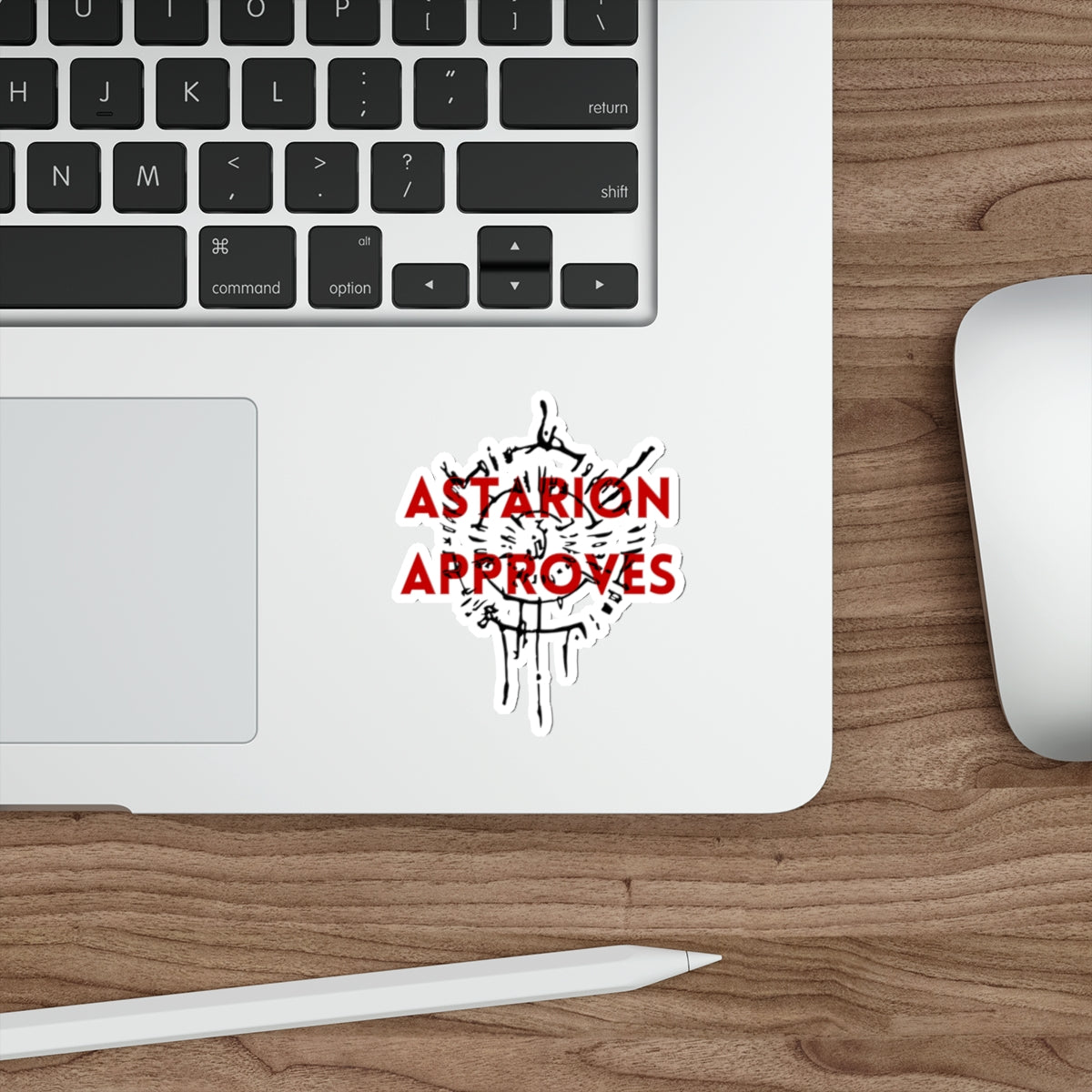 Astarion Approves Overlay Die-Cut Sticker | Video Game Merch | Astarion Infernal Brand Sticker | BG3 Merch | Sexy Emo Vampire Gift | Elf Rogue RPG Character Sticker