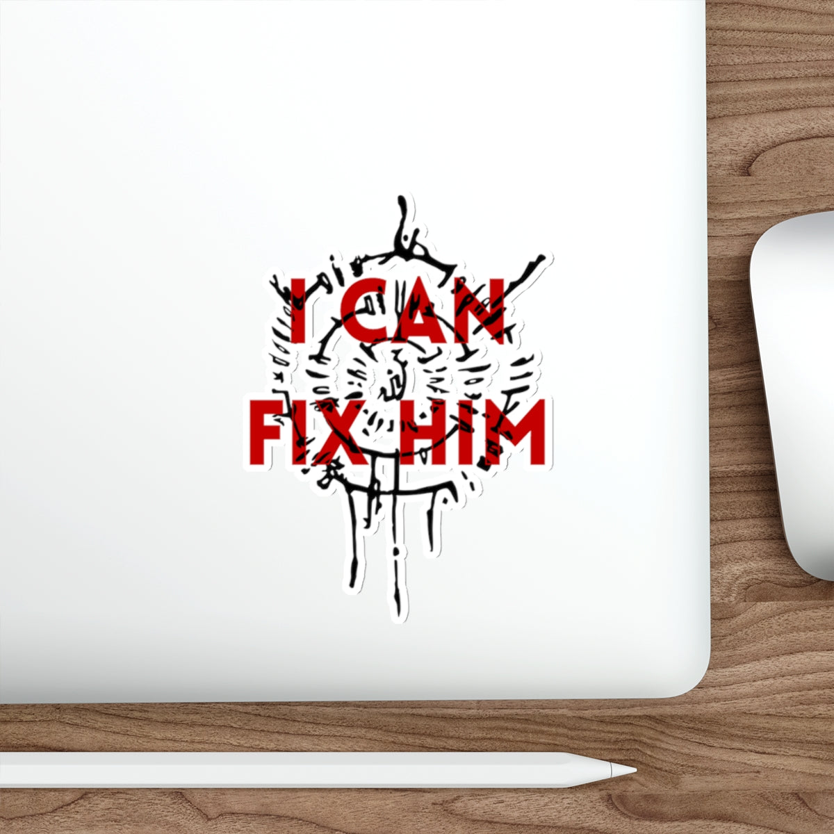 Astarion I Can Fix Him Overlay Die-Cut Sticker | Video Game Merch | Astarion Infernal Brand Sticker | BG3 Merch | Sexy Emo Vampire Gift | Elf Rogue RPG Character Sticker