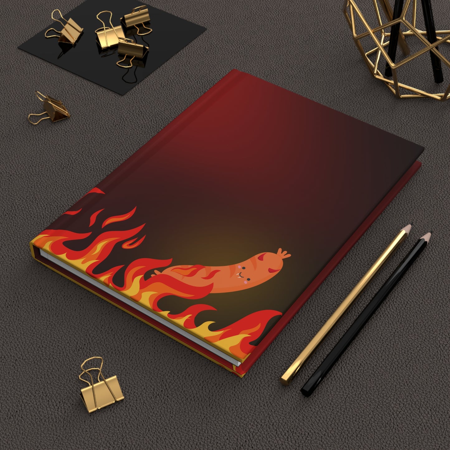 Sizzled Sausage of Darkness Hardcover Journal Notebook Matte | Cute Creepy Diary | Weirdcore Subversive Blank Lined Notebook