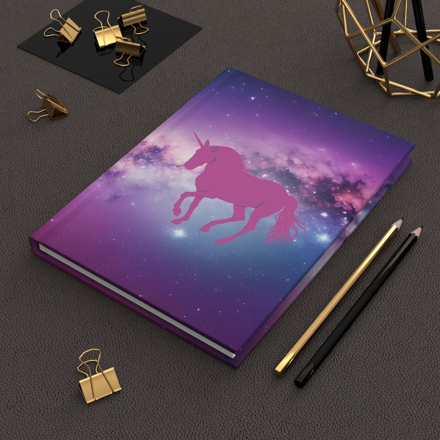 Mystical Unicorn Nebulas Hardcover Journal Notebook Matte | Cosmic Themed Journal | Unicorn in Galaxies Diary | Stars in the Universe Notepad