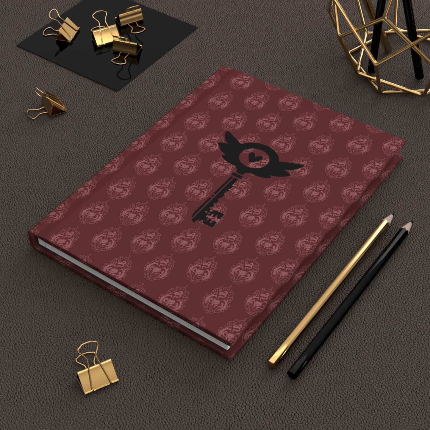 Hell Hotel Wallpaper Pattern Hardcover Journal Matte | Charlie Morningstar Key Notebook | Hell Hotel Musical Diary | Audition Journal