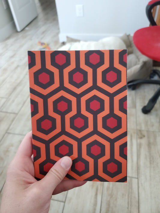 5" x 7" Overlook Hotel Carpet Pattern Matte Softcover Journal | 75 Lined Numbered Pages | Horror Movie Merch | Classic Horror Notebook