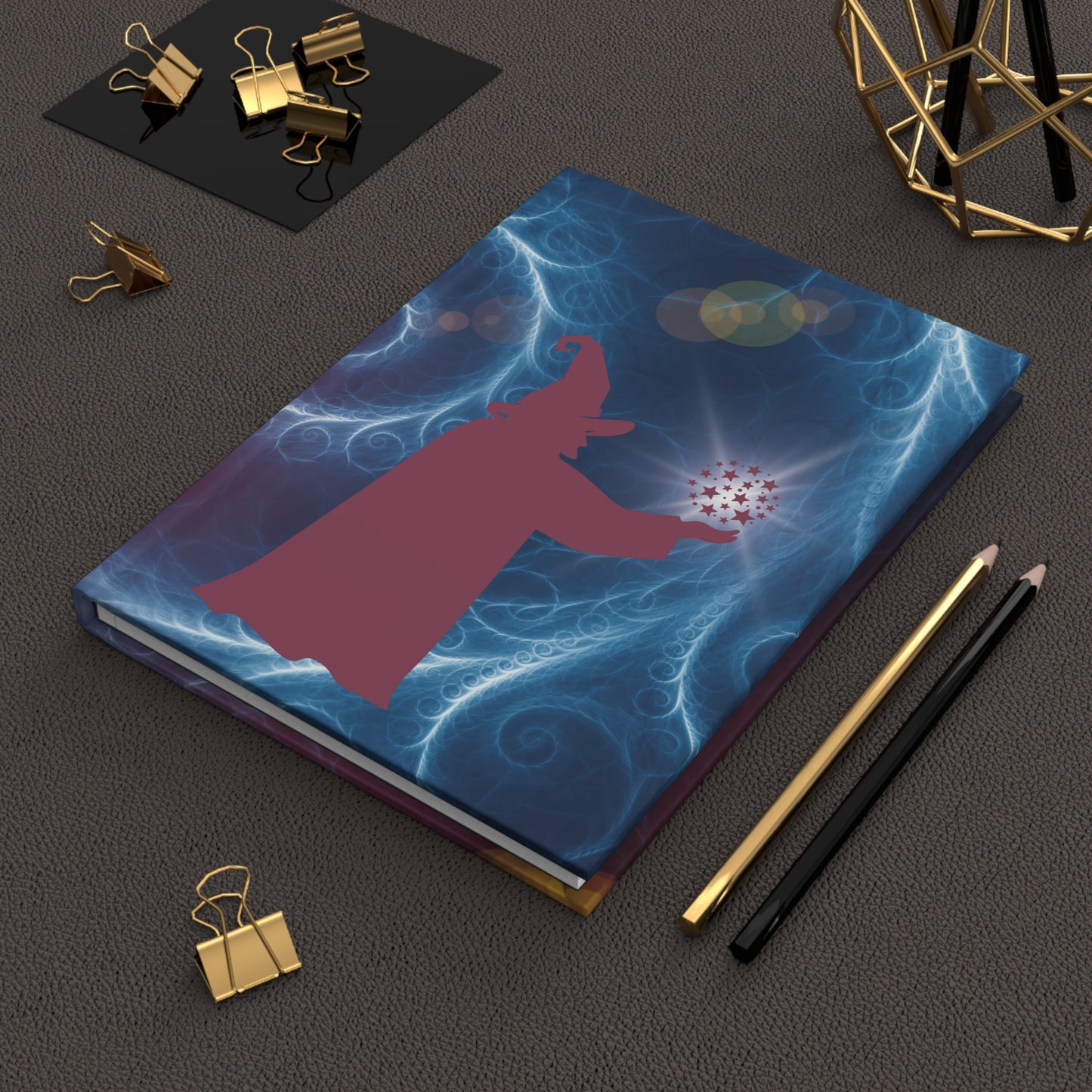 Wizardry in the Vortex Hardcover Journal Notebook Matte | Mystical Wizard Journal | Sorcerer and Wizard Themed Blank Lined Notepad | Magic Spell Diary