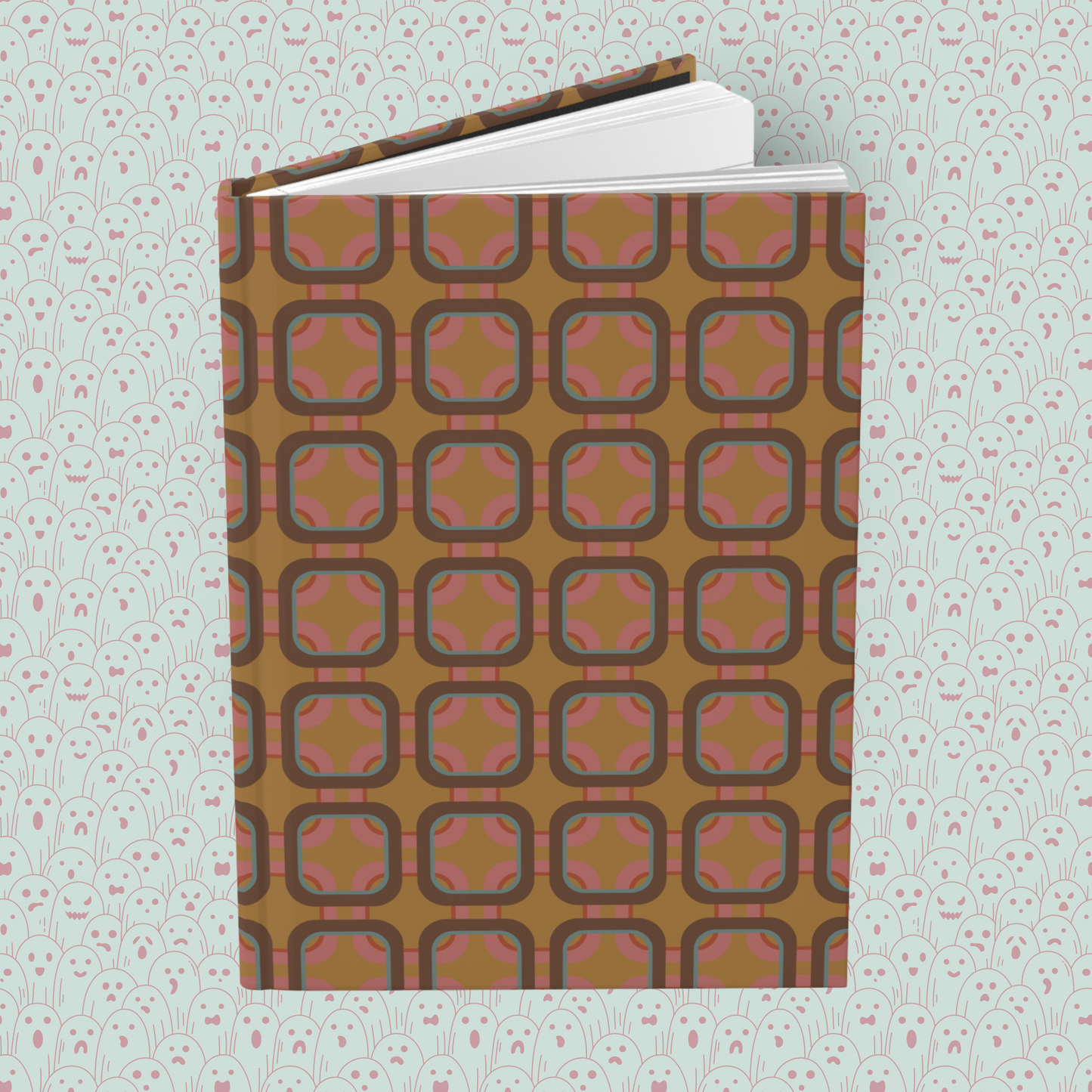 Overlook Hotel Gold Room Carpet Inspired Pattern Hardcover Journal Matte | Horror Movie Merch | Classic Horror Notebook