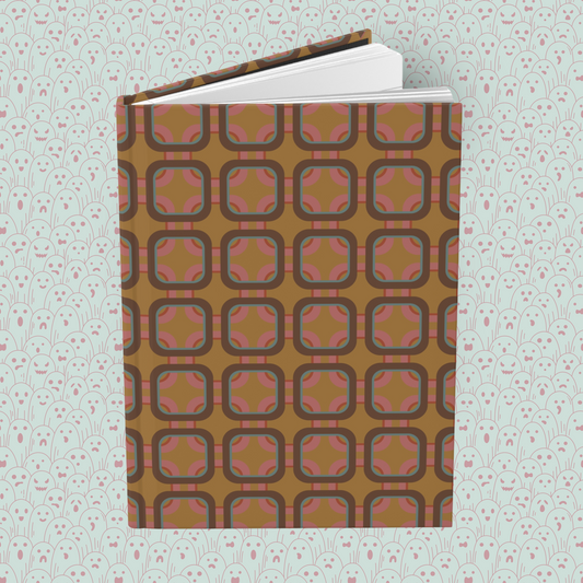 Overlook Hotel Gold Room Carpet Inspired Pattern Hardcover Journal Matte | Horror Movie Merch | Classic Horror Notebook