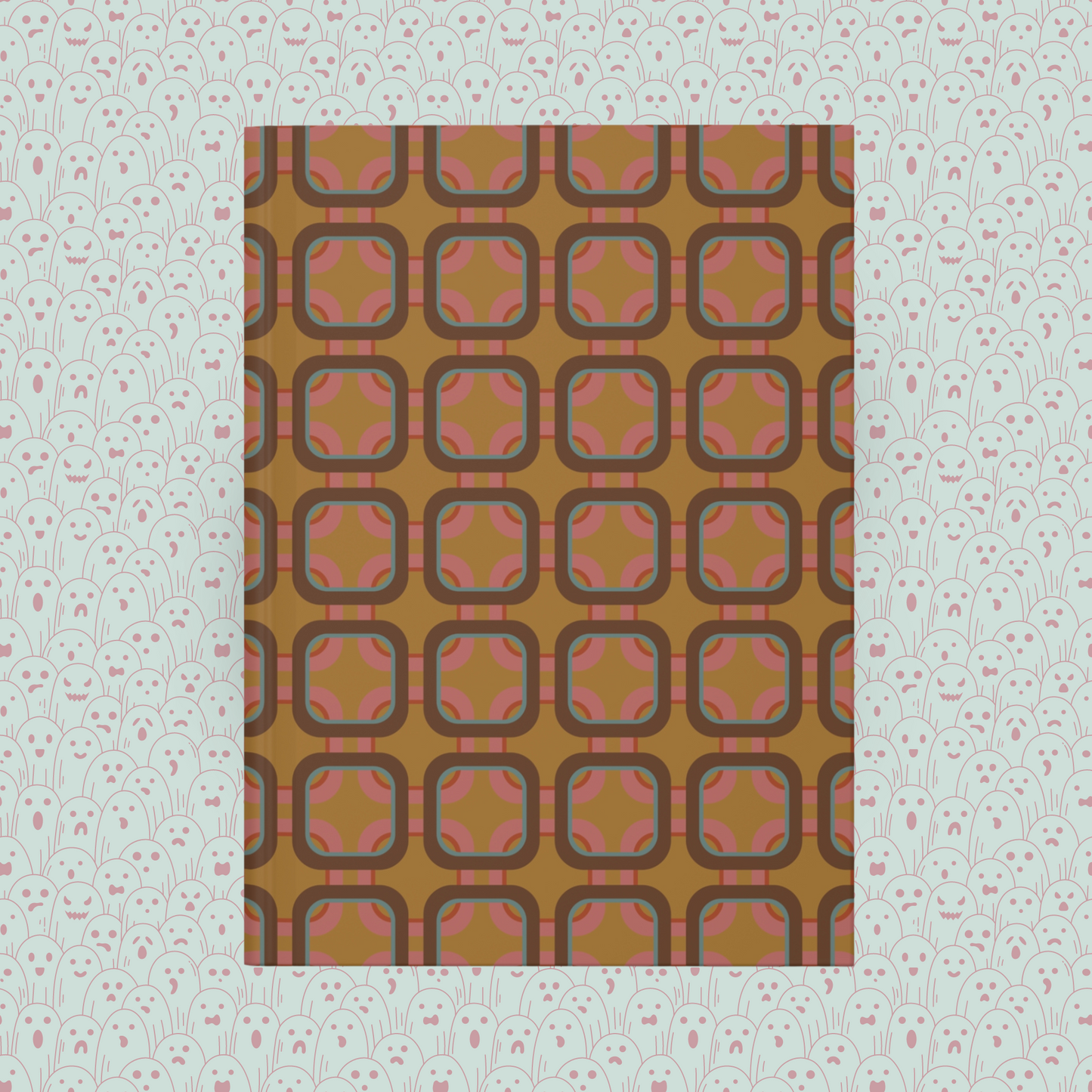 Overlook Hotel Gold Room Carpet Inspired Pattern Hardcover Journal Matte | Horror Movie Merch | Classic Horror Notebook