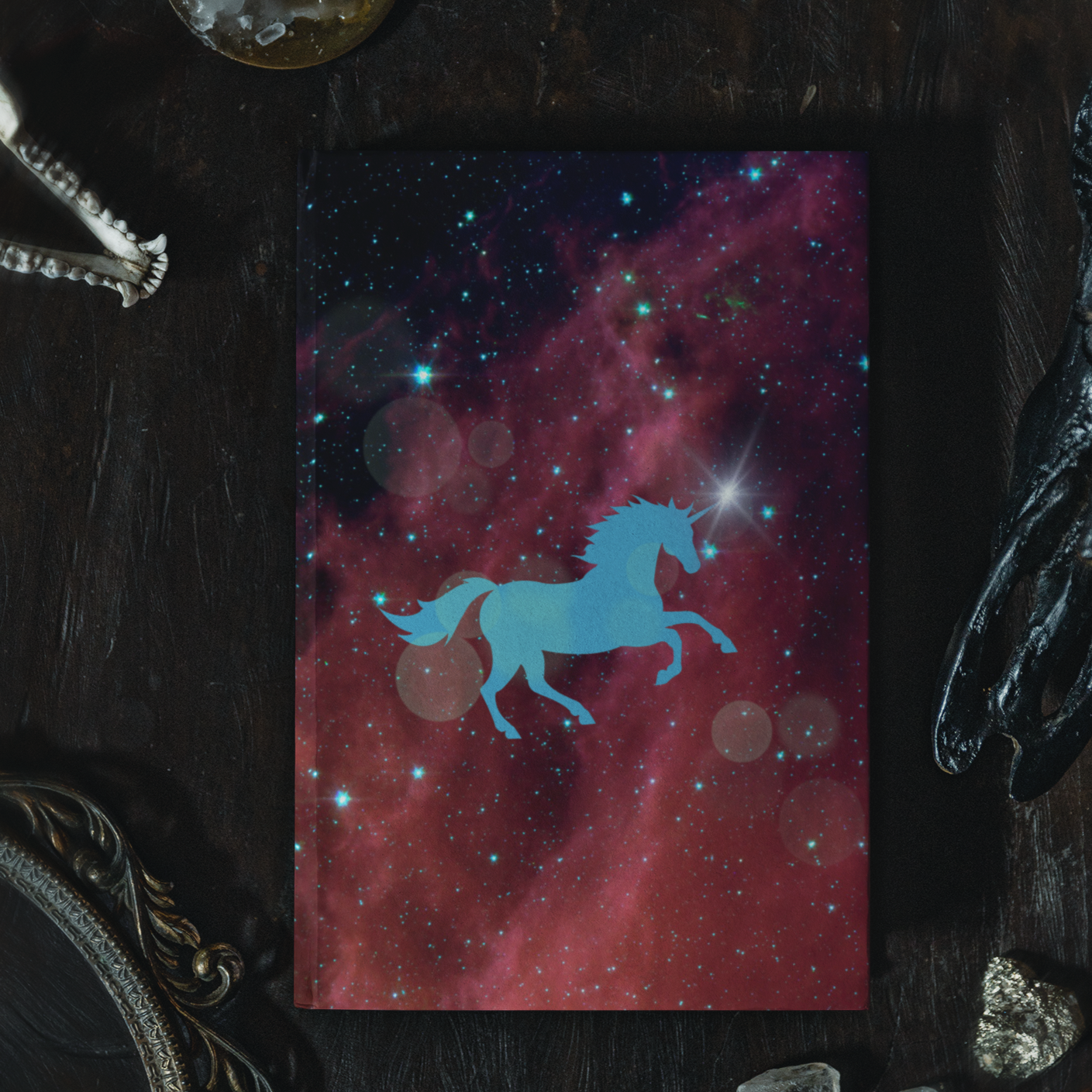 Unicorn Constellations Hardcover Journal Notebook Matte | Cosmic Themed Journal | Unicorn in Galaxies Diary | Stars in the Universe Notepad