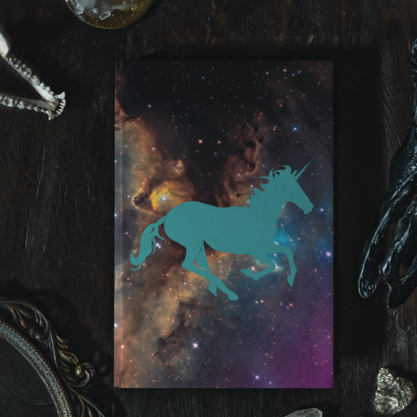 Unicorn Galaxy Odyssey Hardcover Journal Notebook Matte | Cosmic Themed Journal | Unicorn in Galaxies Diary | Stars in the Universe Notepad