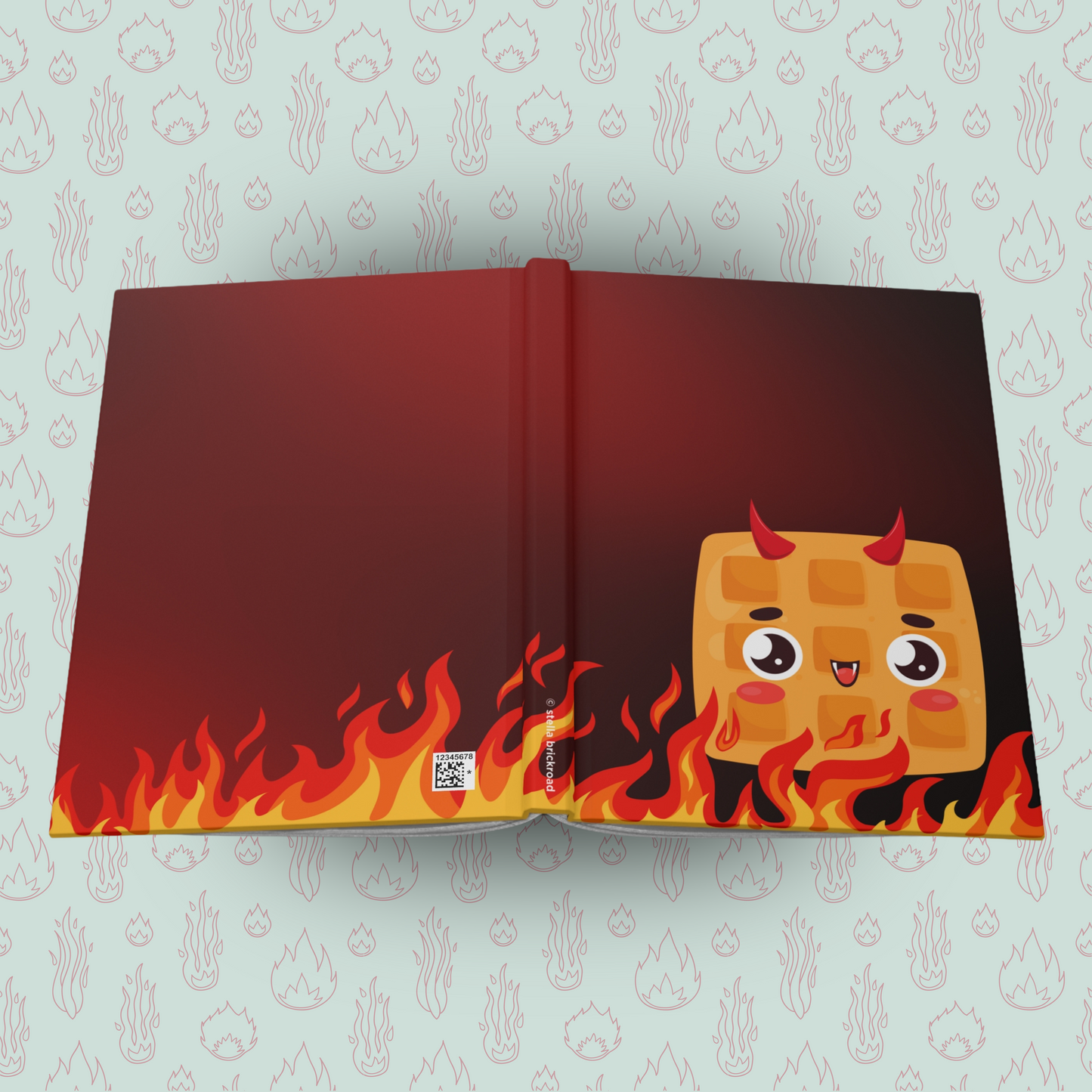 Toasted Waffle of Darkness Hardcover Journal Notebook Matte | Cute Creepy Diary | Weirdcore Subversive Blank Lined Notebook