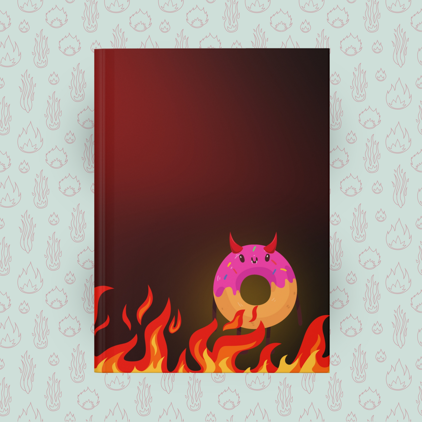 Toasted Donut of Darkness Hardcover Journal Notebook | Cute Creepy Diary | Weirdcore Subversive Blank Lined Notebook