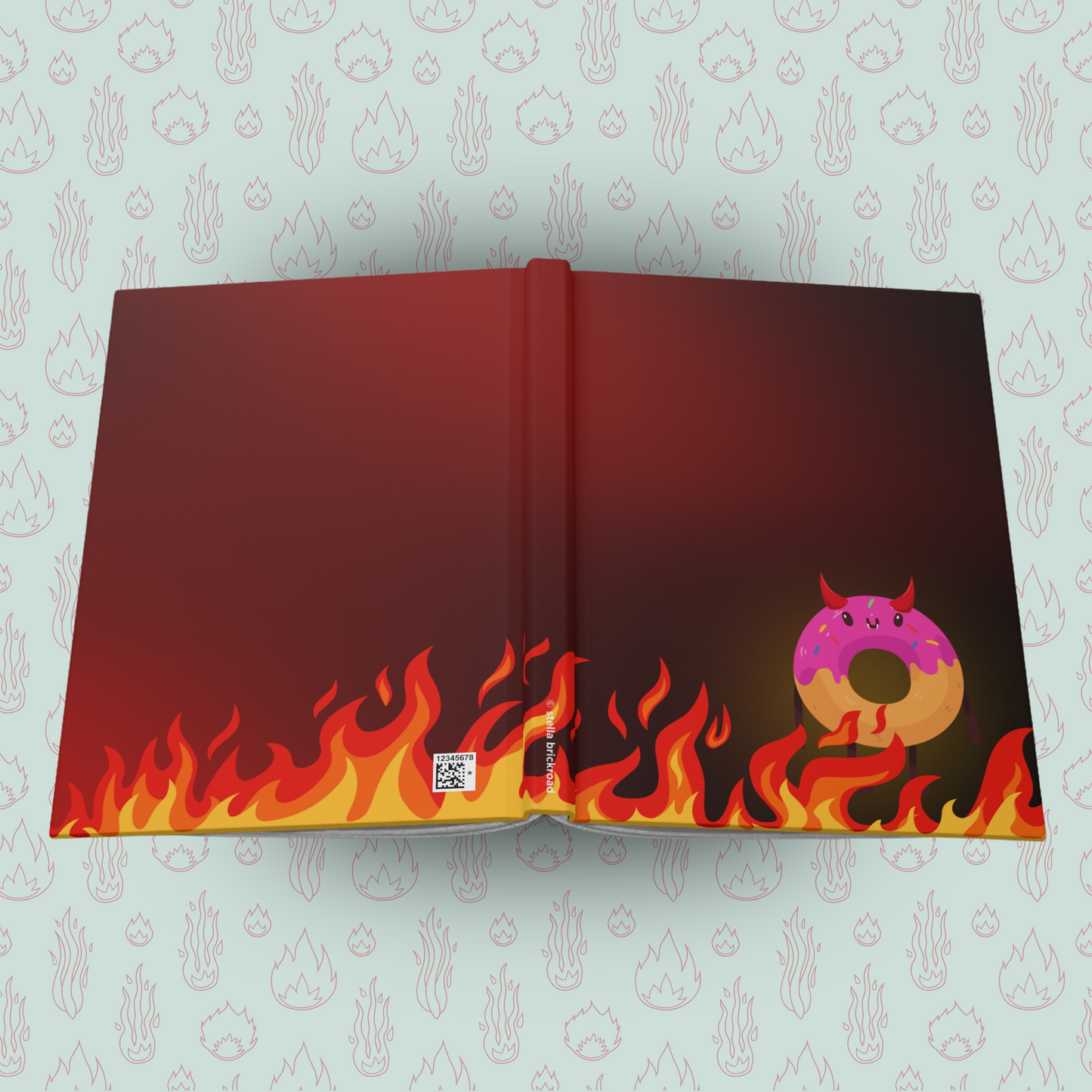 Toasted Donut of Darkness Hardcover Journal Notebook | Cute Creepy Diary | Weirdcore Subversive Blank Lined Notebook