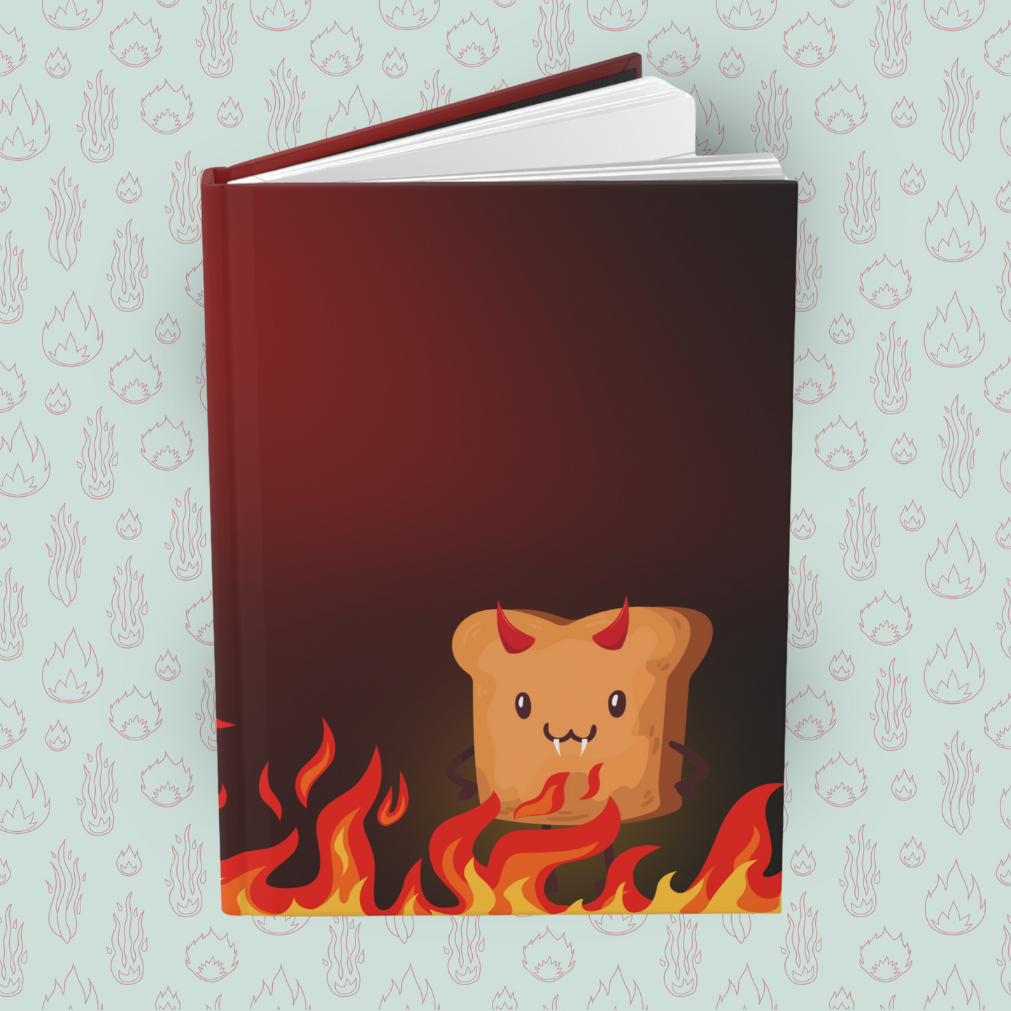 Toasted Bread of Darkness Hardcover Journal Notebook | Cute Creepy Diary | Weirdcore Subversive Blank Lined Notebook