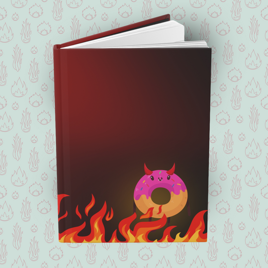 Toasted Donut of Darkness Hardcover Journal Notebook | Cute Creepy Diary | Weirdcore Subversive Blank Lined Notebook