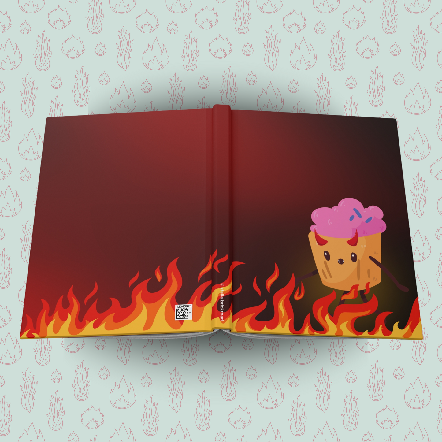 Toasted Cupcake of Darkness Hardcover Journal Notebook Matte | Cute Creepy Diary | Weirdcore Subversive Blank Lined Notebook