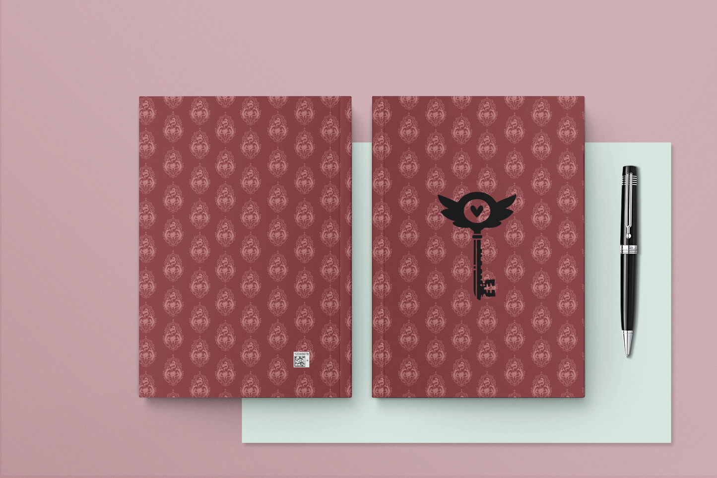 Hell Hotel Wallpaper Pattern Hardcover Journal Matte | Charlie Morningstar Key Notebook | Hell Hotel Musical Diary | Audition Journal