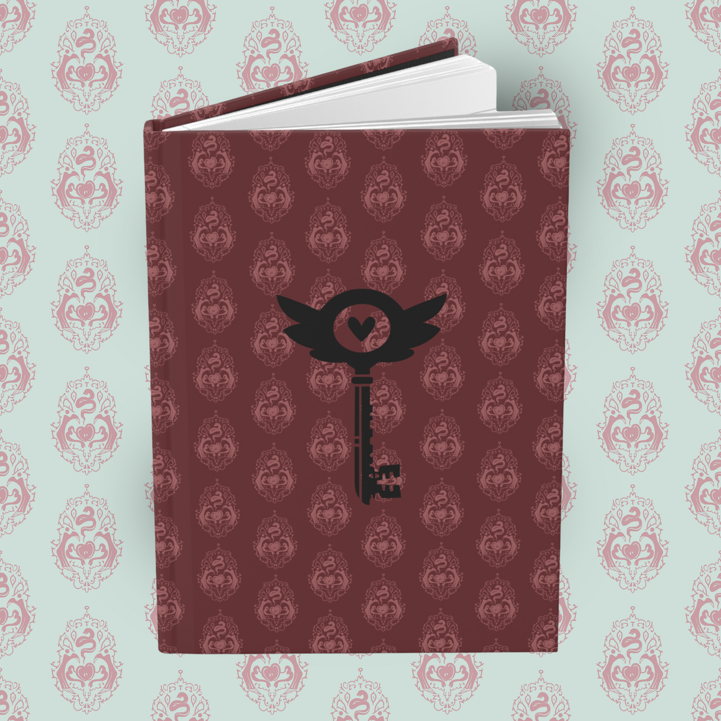 Hell Hotel Wallpaper Pattern Hardcover Journal Matte | Charlie Morningstar Key Notebook | Hell Hotel Musical Diary | Audition Journal