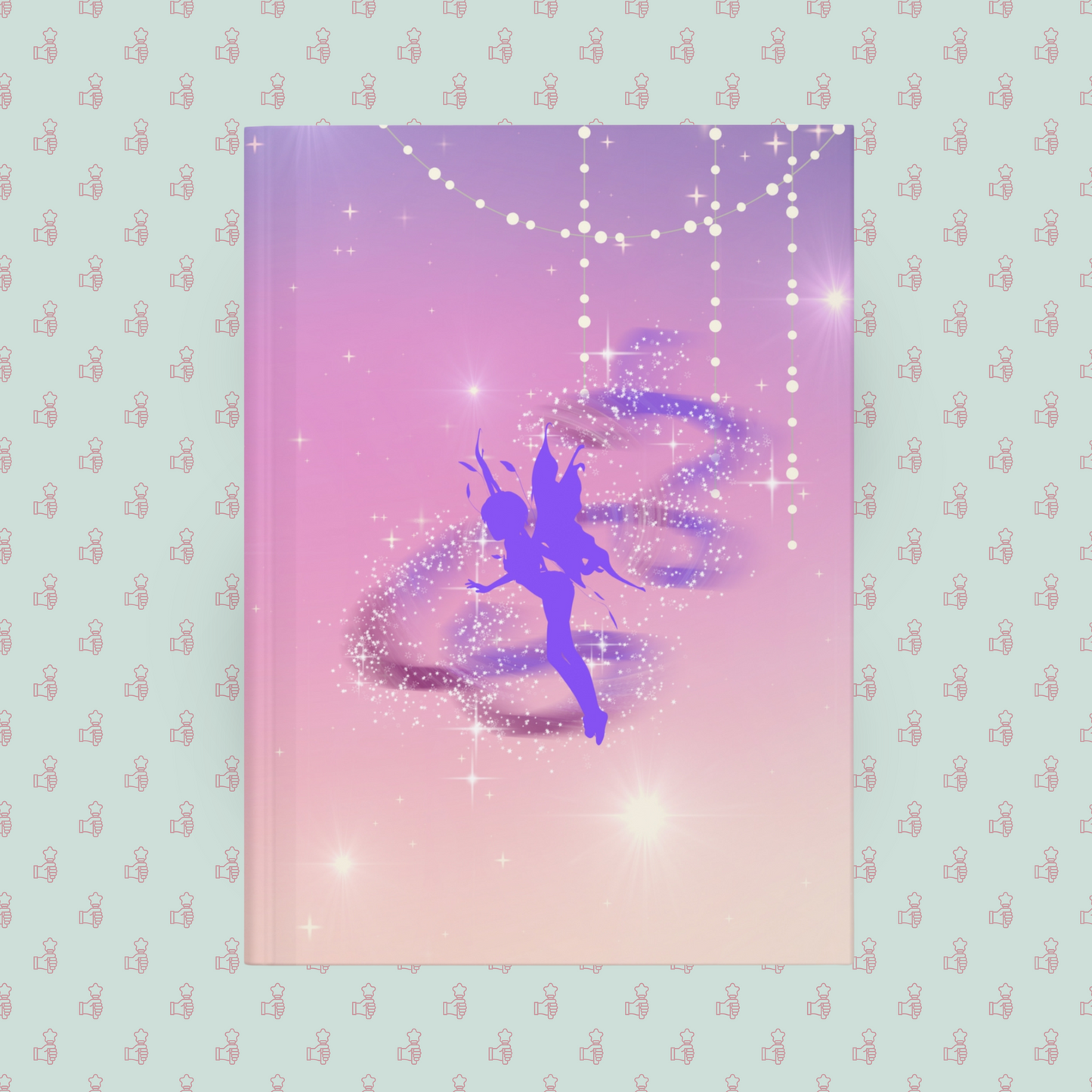 Purple Sparkle Fairy Hardcover Journal Notebook Matte | Fairy Composition Journal | Sparkle Fae Themed Blank Lined Notepad | Faerie Diary | Sparkle Notes