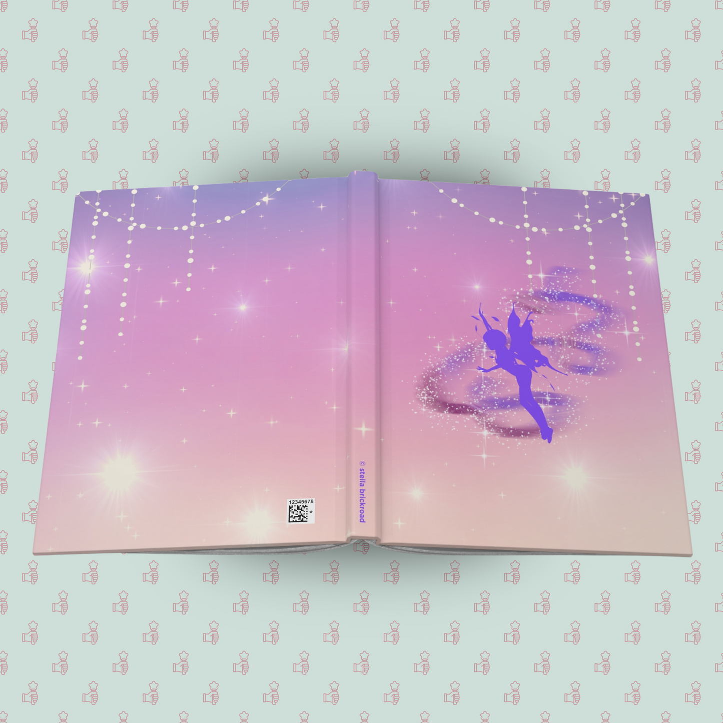 Purple Sparkle Fairy Hardcover Journal Notebook Matte | Fairy Composition Journal | Sparkle Fae Themed Blank Lined Notepad | Faerie Diary | Sparkle Notes