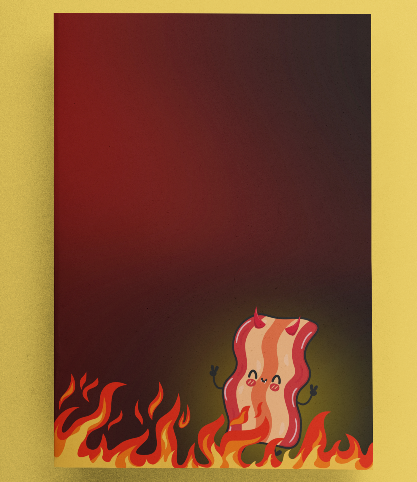 Sizzled Bacon of Darkness Hardcover Journal Notebook Matte | Cute Creepy Diary | Weirdcore Subversive Blank Lined Notebook