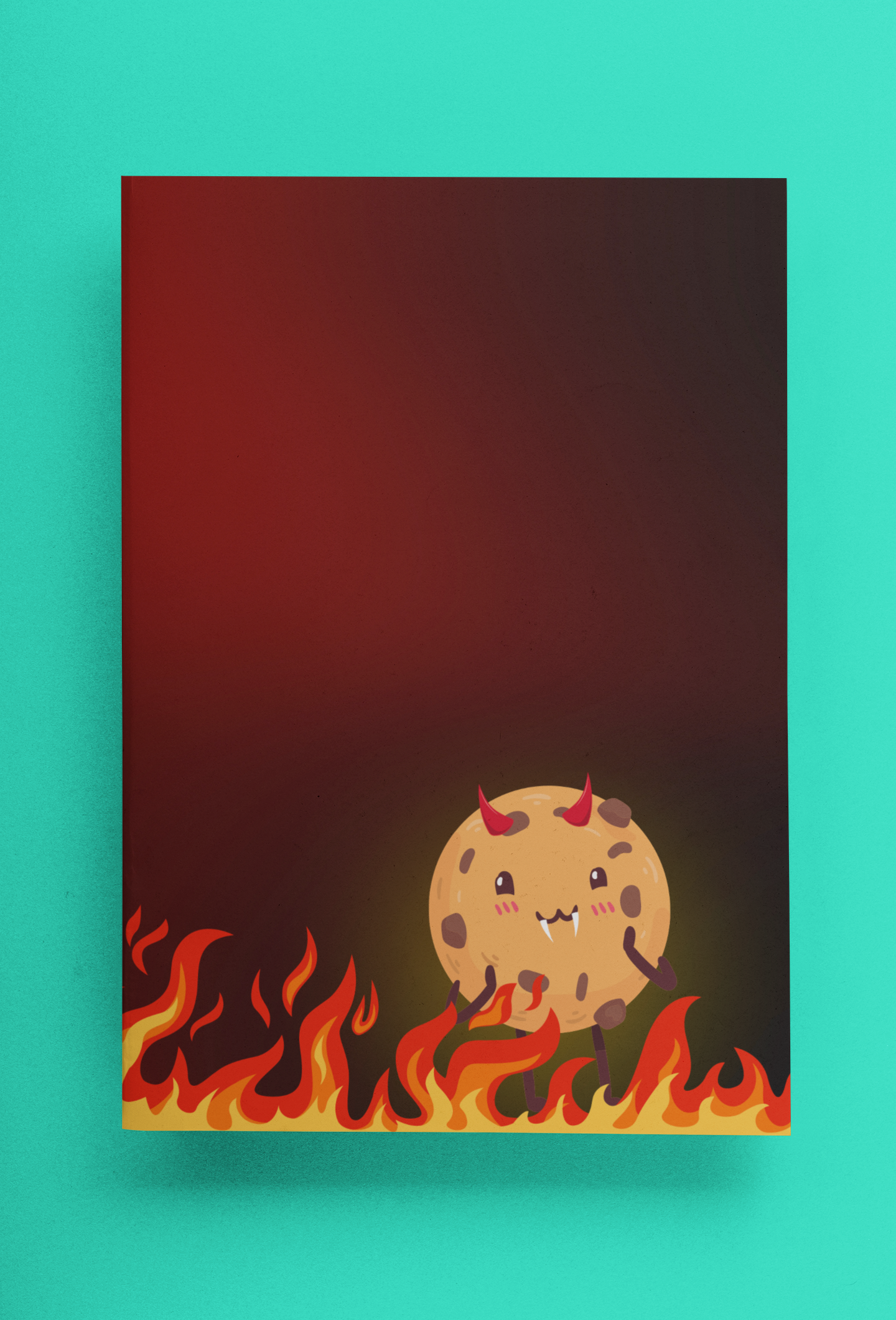 Toasted Crunchie of Darkness Hardcover Journal Notebook Matte | Cute Creepy Diary | Weirdcore Subversive Blank Lined Notebook