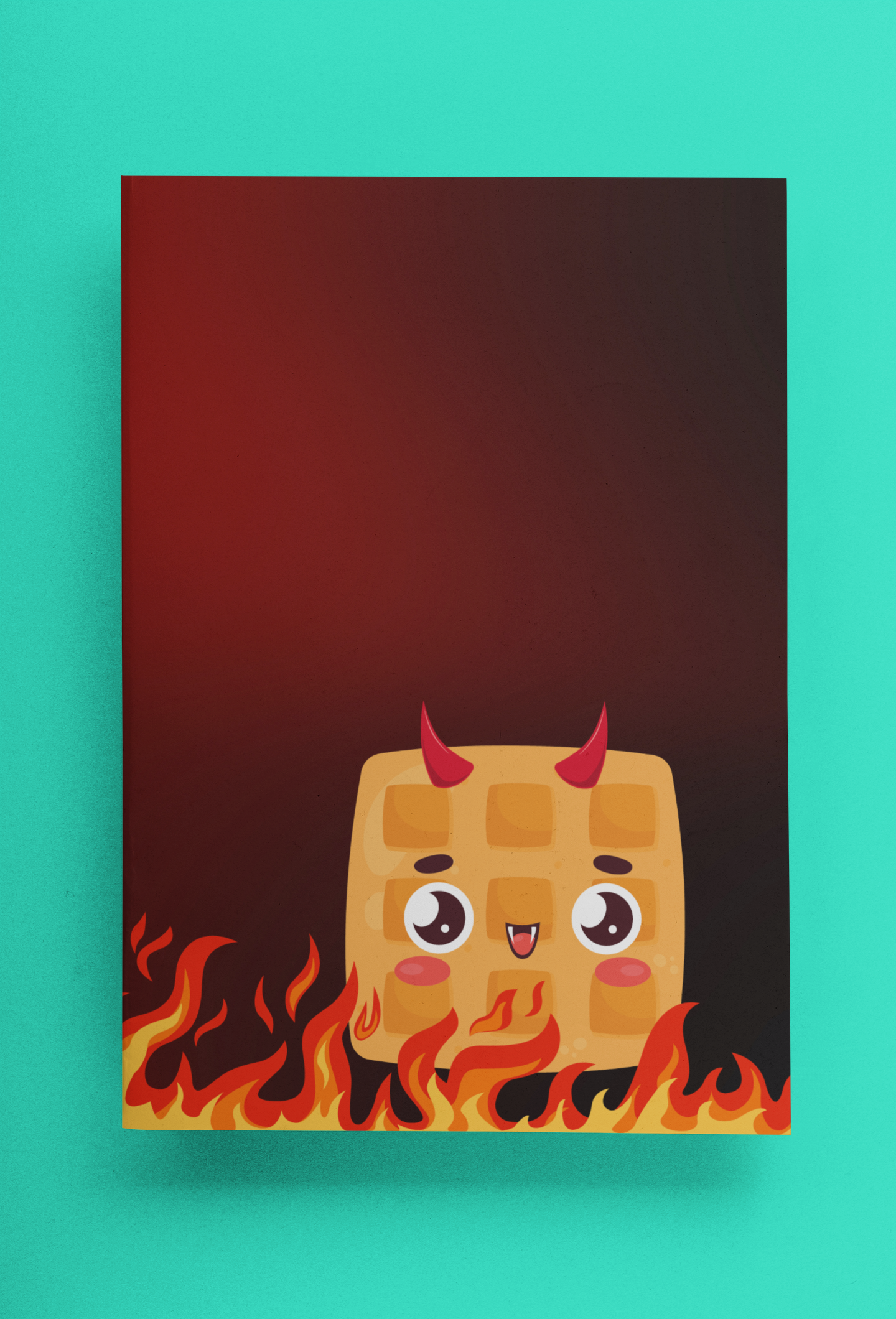 Toasted Waffle of Darkness Hardcover Journal Notebook Matte | Cute Creepy Diary | Weirdcore Subversive Blank Lined Notebook