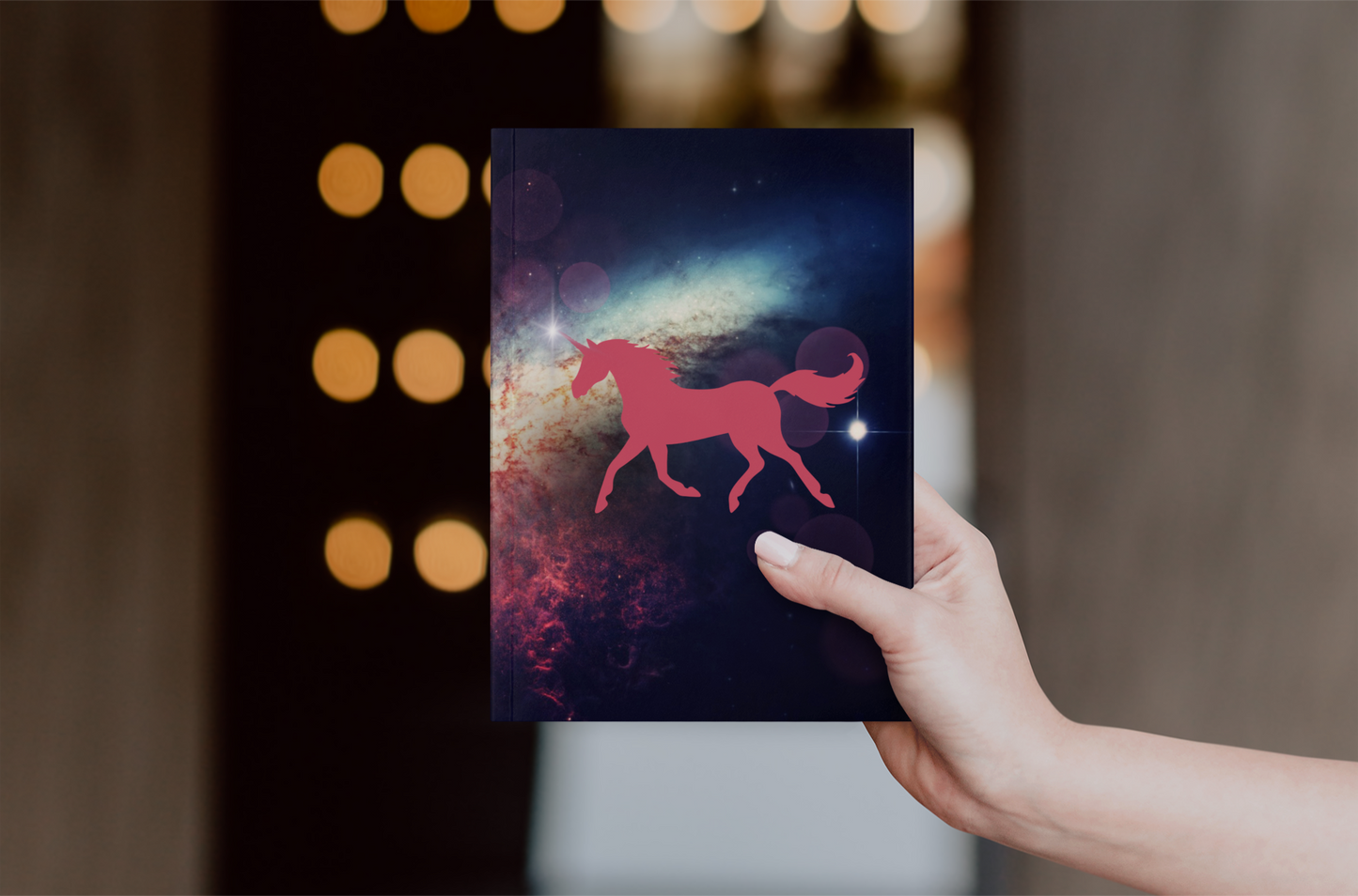 Galactic Unicorn Whispers Hardcover Journal Notebook Matte | Cosmic Themed Journal | Unicorn in Galaxies Diary | Stars in the Universe Notepad