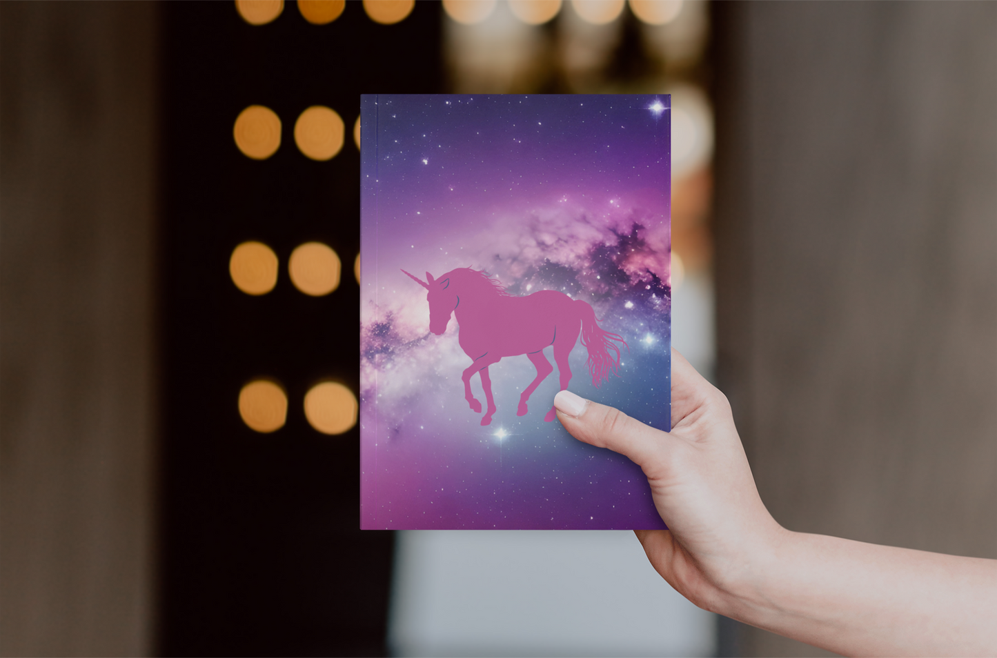 Mystical Unicorn Nebulas Hardcover Journal Notebook Matte | Cosmic Themed Journal | Unicorn in Galaxies Diary | Stars in the Universe Notepad