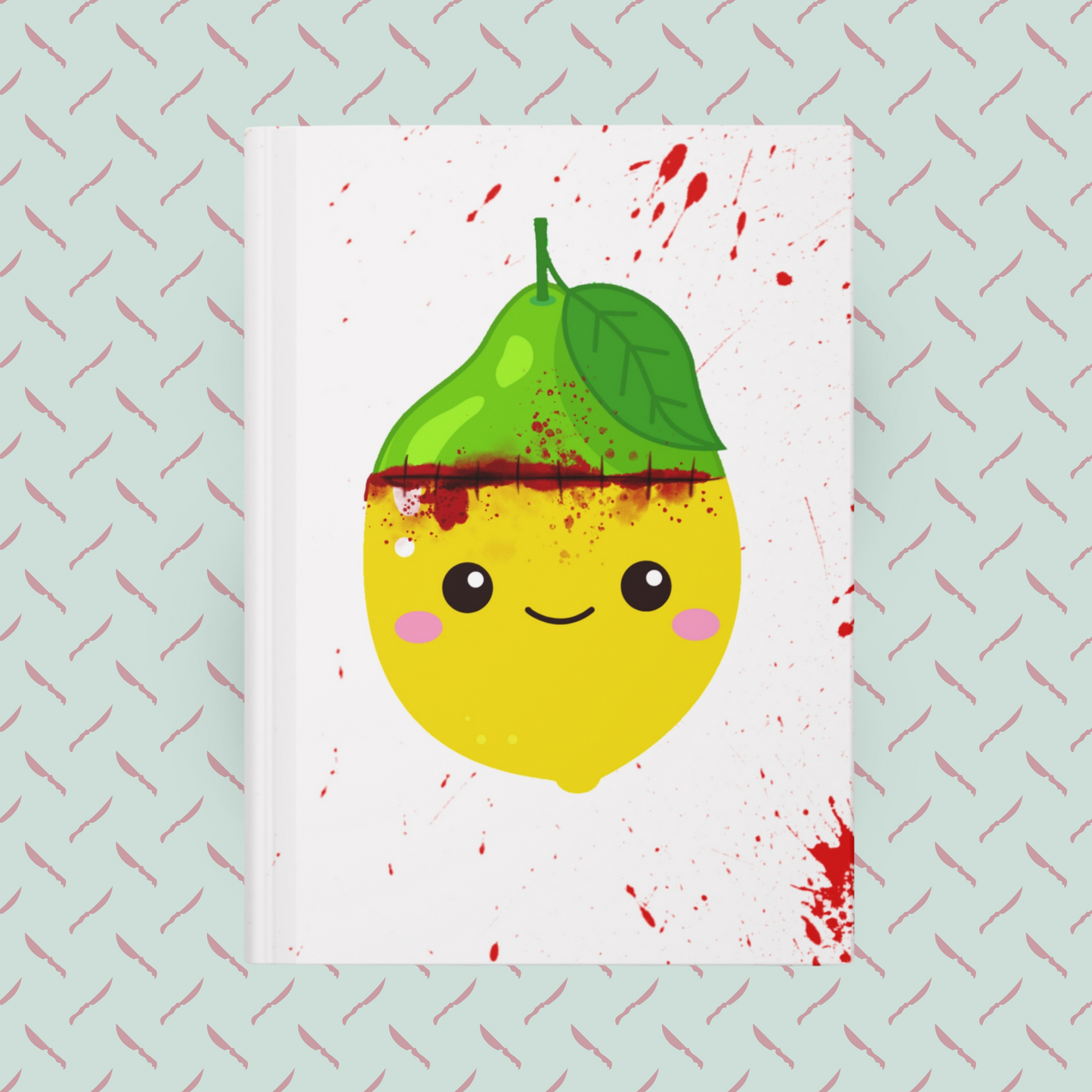 Frankenlemon Hardcover Journal Notebook Matte | Fruit with Personality Journal | Fruit and Berry Themed Blank Lined Notepad | Food Diary | Cookbook