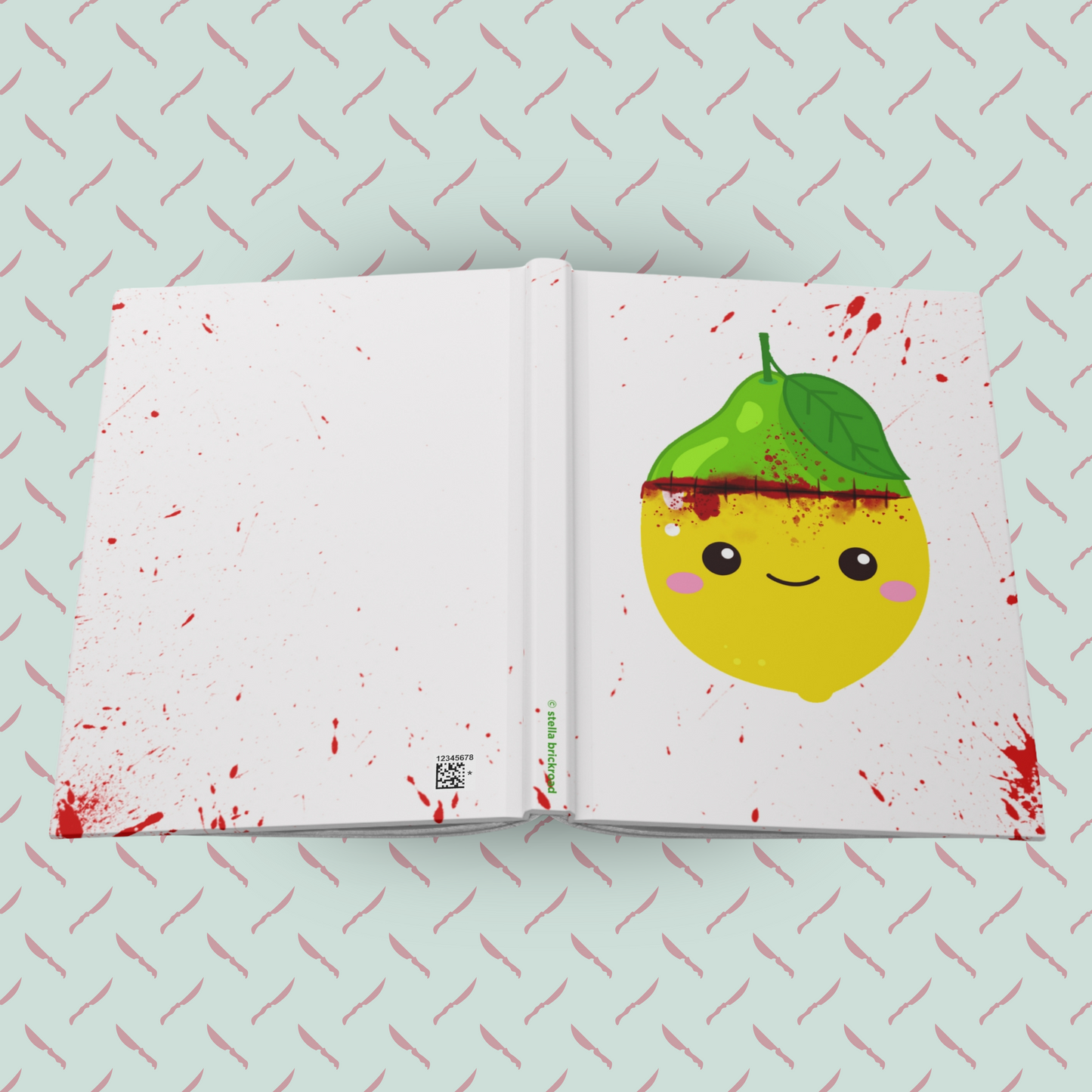 Frankenlemon Hardcover Journal Notebook Matte | Fruit with Personality Journal | Fruit and Berry Themed Blank Lined Notepad | Food Diary | Cookbook