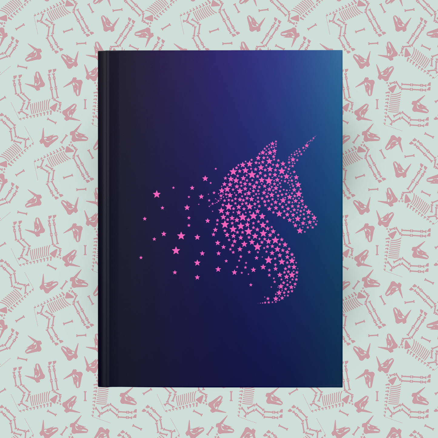 Pink Star Unicorn Hardcover Journal Notebook Matte | Unicorn Composition Journal | Sparkle Unicorn Themed Blank Lined Notepad | Pony Diary | Sparkle Notes