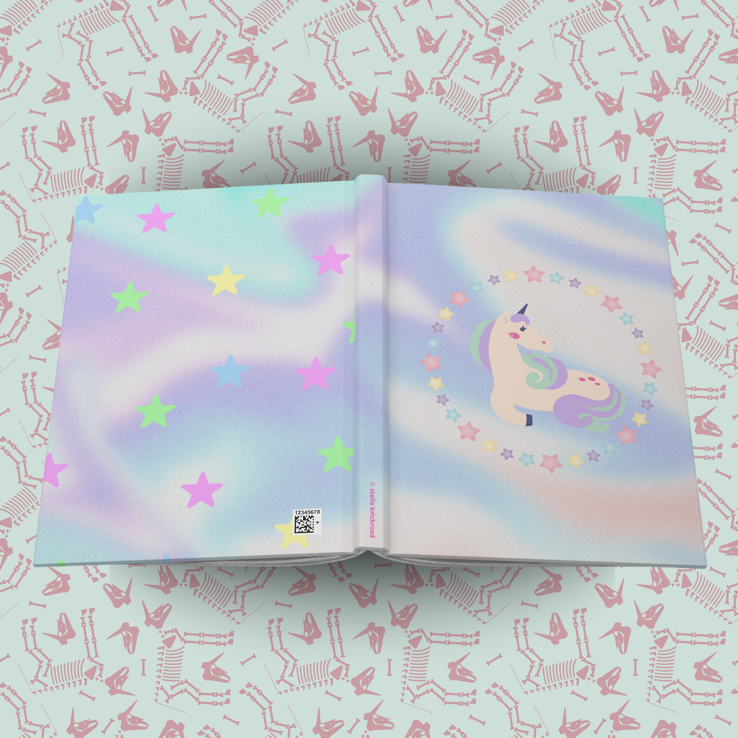 Rainbow Unicorn Star Hardcover Journal Matte | Kids Journal for Crafts | Pastel Note Taking Pad | Perforated Lined Hardcover Notebook