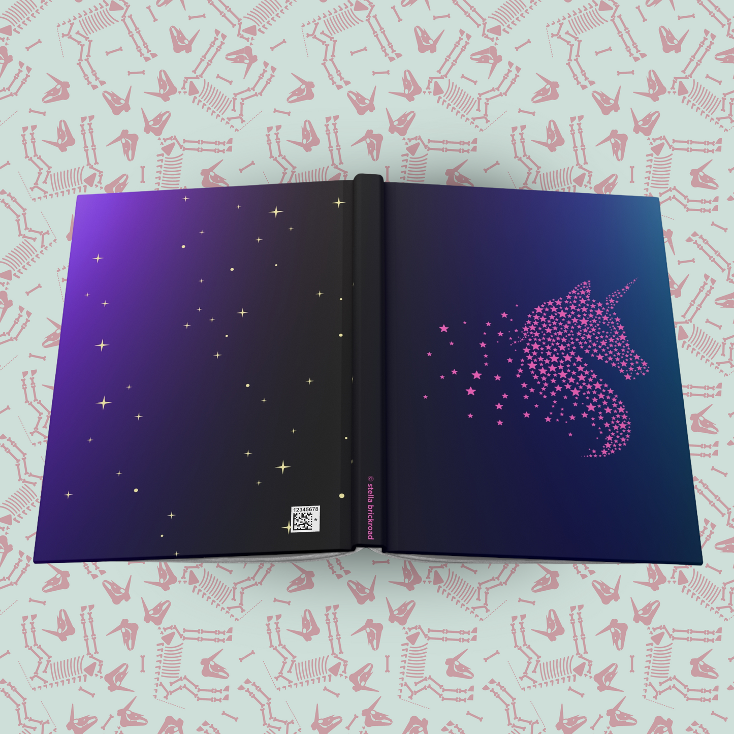 Pink Star Unicorn Hardcover Journal Notebook Matte | Unicorn Composition Journal | Sparkle Unicorn Themed Blank Lined Notepad | Pony Diary | Sparkle Notes