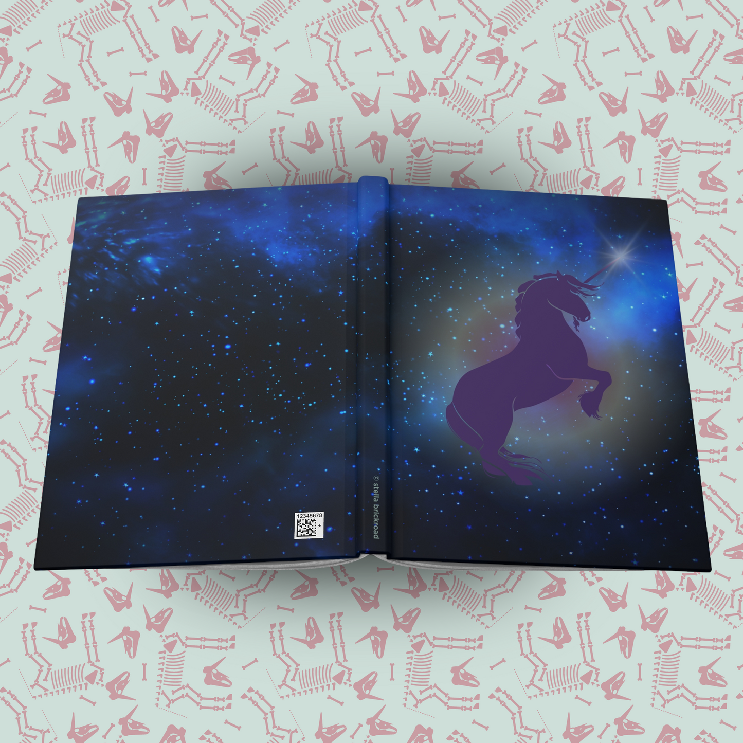 Enchanted Celestial Unicorn Hardcover Journal Notebook Matte | Cosmic Themed Journal | Unicorn in Galaxies Diary | Stars in the Universe Notepad