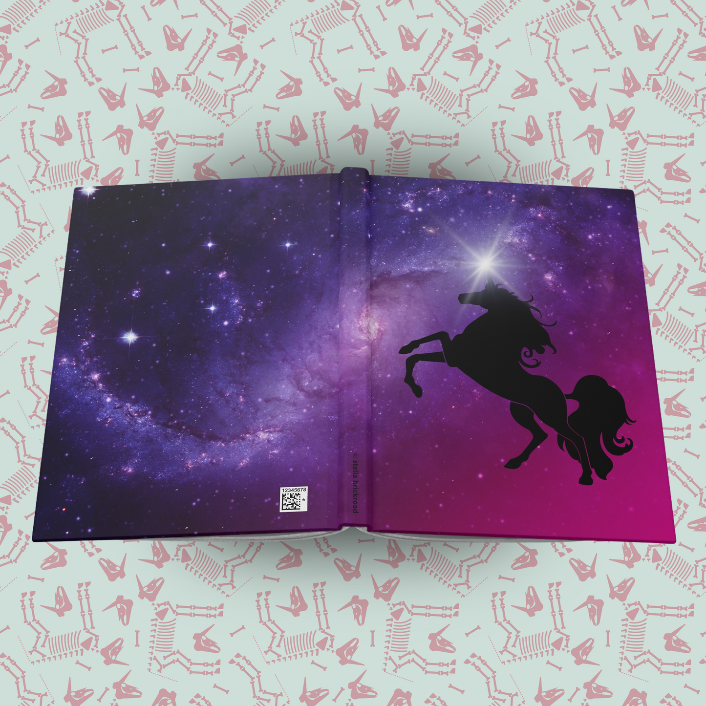 Starry Unicorn Dreams Hardcover Journal Notebook Matte | Cosmic Themed Journal | Unicorn in Galaxies Diary | Stars in the Universe Notepad