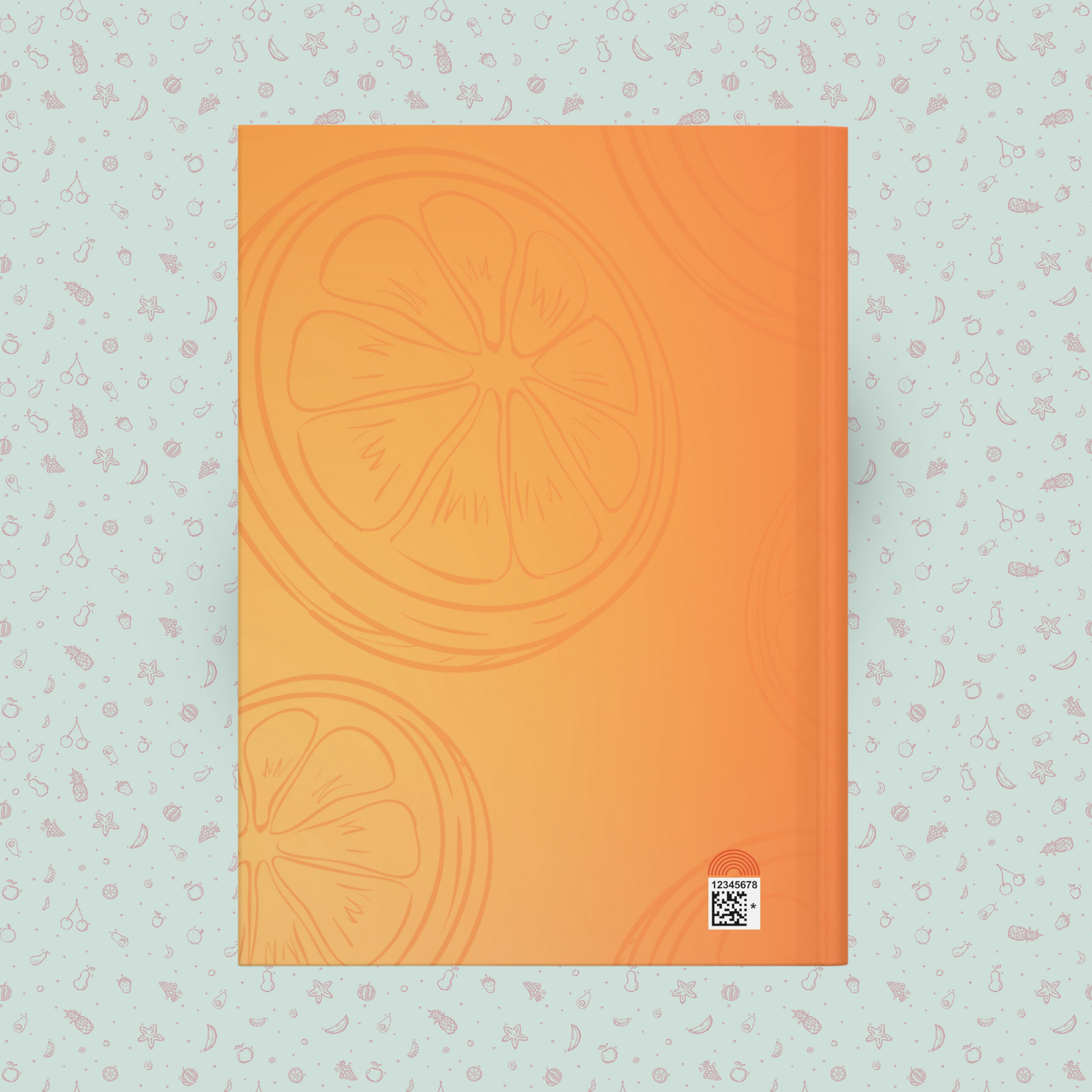 Celebratory Orange Friend Hardcover Journal Notebook Matte | Fruit with Personality Journal | Fruit and Berry Themed Blank Lined Notepad | Food Diary