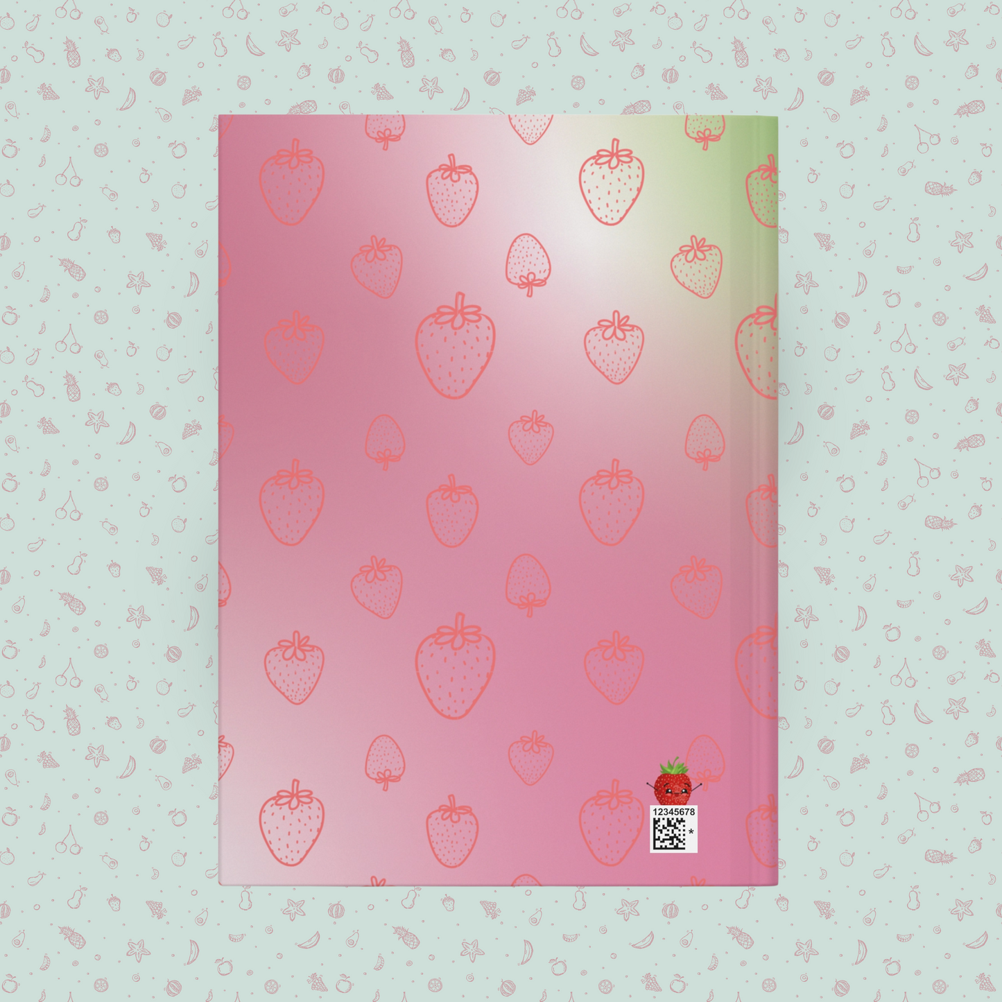 Super Happy Strawberry Friends Hardcover Journal Notebook Matte | Fruit with Personality Journal | Fruit and Berry Themed Blank Lined Notepad | Food Diary