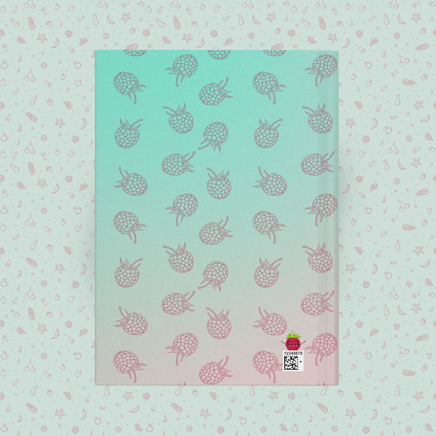 Thumbs Up Raspberry Friends Hardcover Journal Notebook Matte | Fruit with Personality Journal | Fruit and Berry Themed Blank Lined Notepad | Food Diary