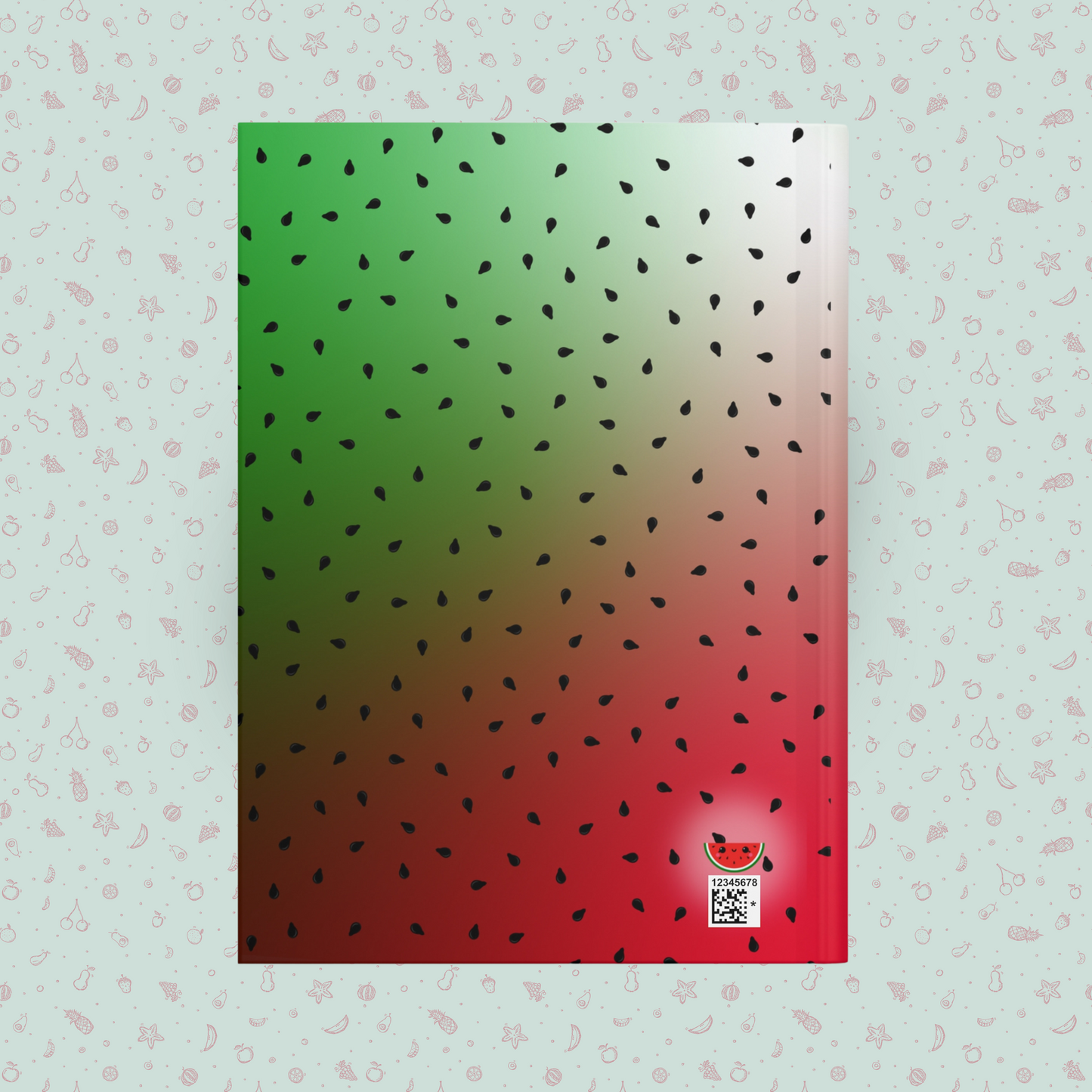 Wishful Watermelon Friends Hardcover Journal Notebook Matte | Fruit with Personality Journal | Fruit and Berry Themed Blank Lined Notepad | Food Diary