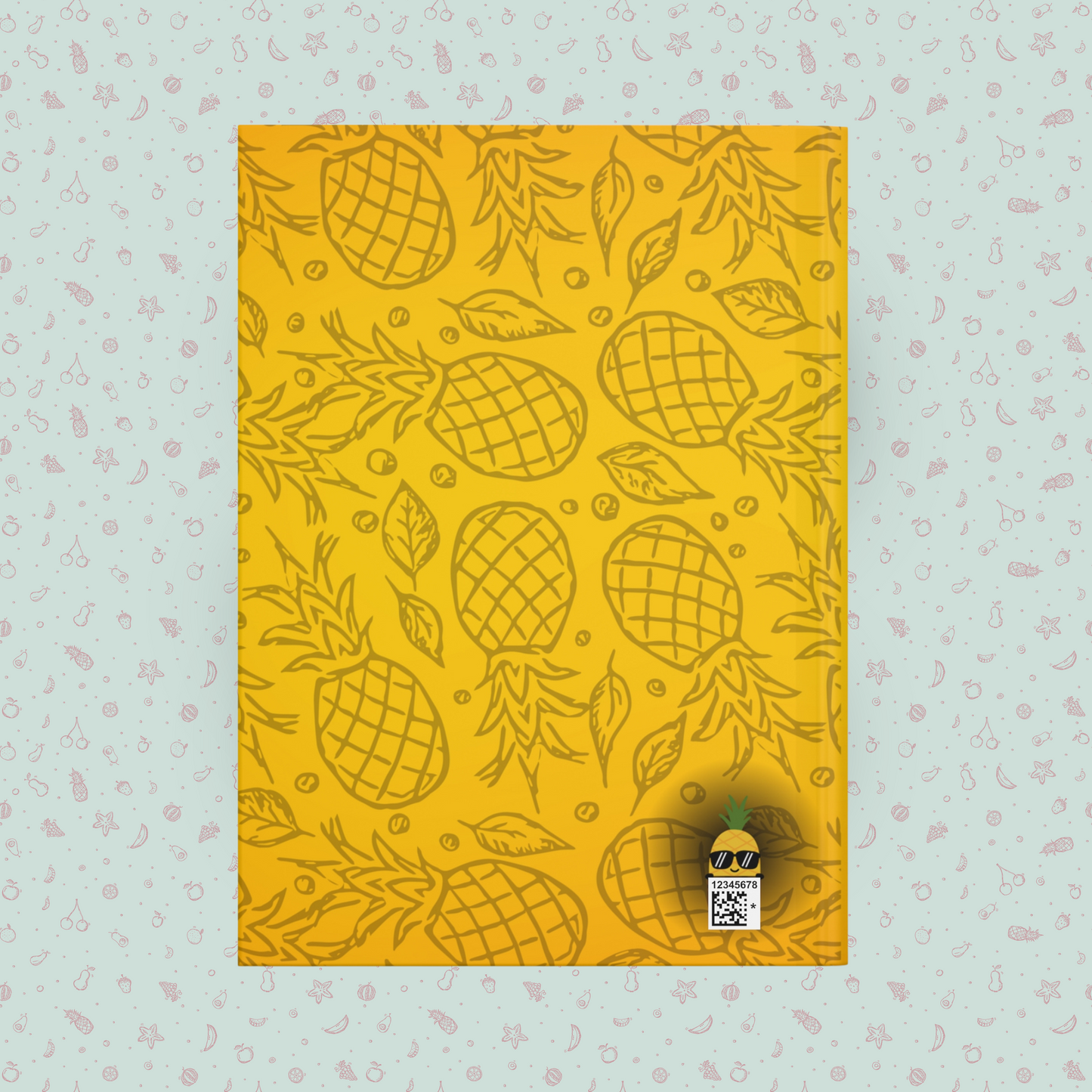 Super Cool Pineapple Friend Hardcover Journal Notebook Matte | Fruit with Personality Journal | Fruit and Berry Themed Blank Lined Notepad | Food Diary