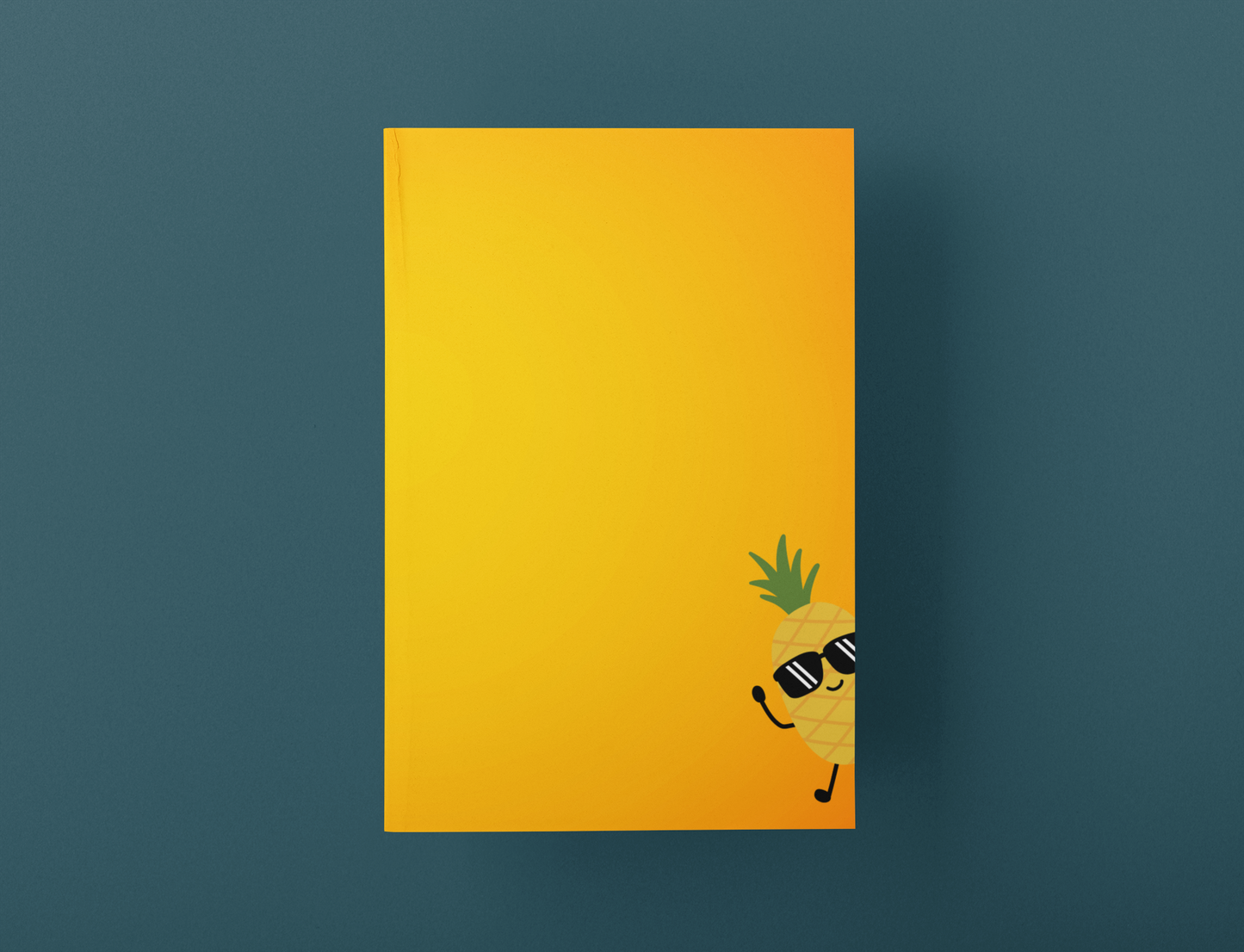 Super Cool Pineapple Friend Hardcover Journal Notebook Matte | Fruit with Personality Journal | Fruit and Berry Themed Blank Lined Notepad | Food Diary