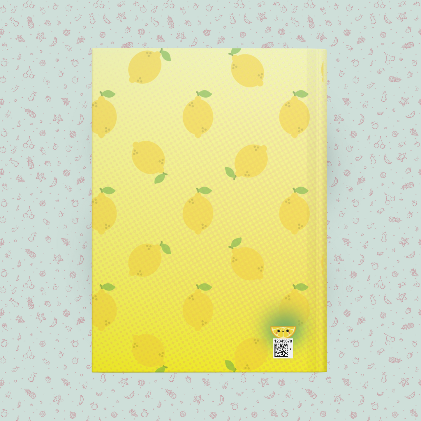 Refreshing Lemon Slice Friends Hardcover Journal Notebook Matte | Fruit with Personality Journal | Fruit and Berry Themed Blank Lined Notepad | Food Diary