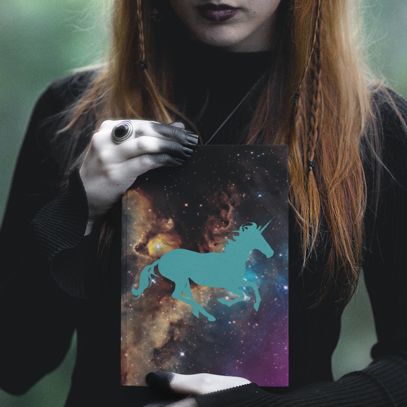 Unicorn Galaxy Odyssey Hardcover Journal Notebook Matte | Cosmic Themed Journal | Unicorn in Galaxies Diary | Stars in the Universe Notepad